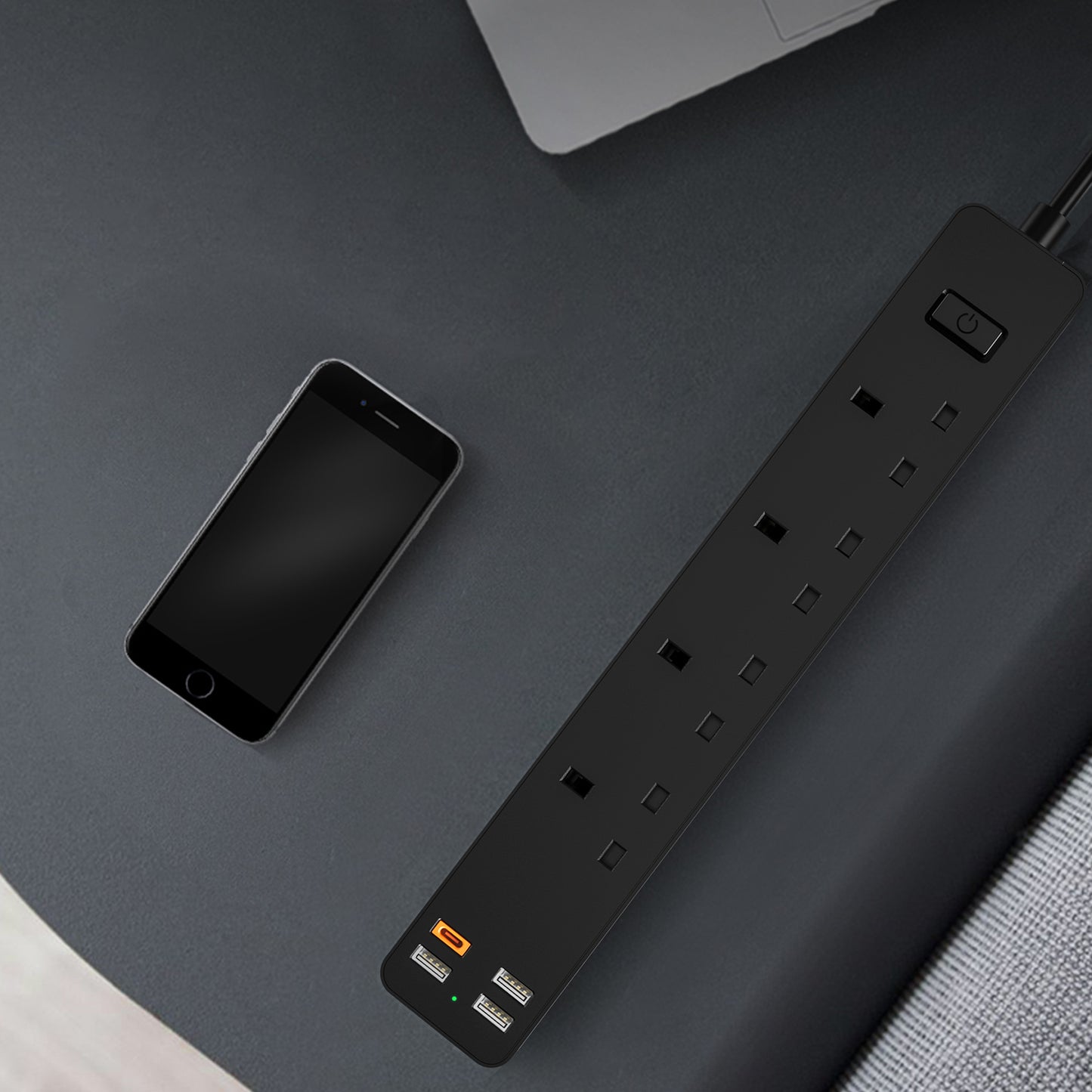 WIWU U02 Power Strip PD 20W Fast Charging Desktop Charging Station with USB A and USB C Ports, UK Plug