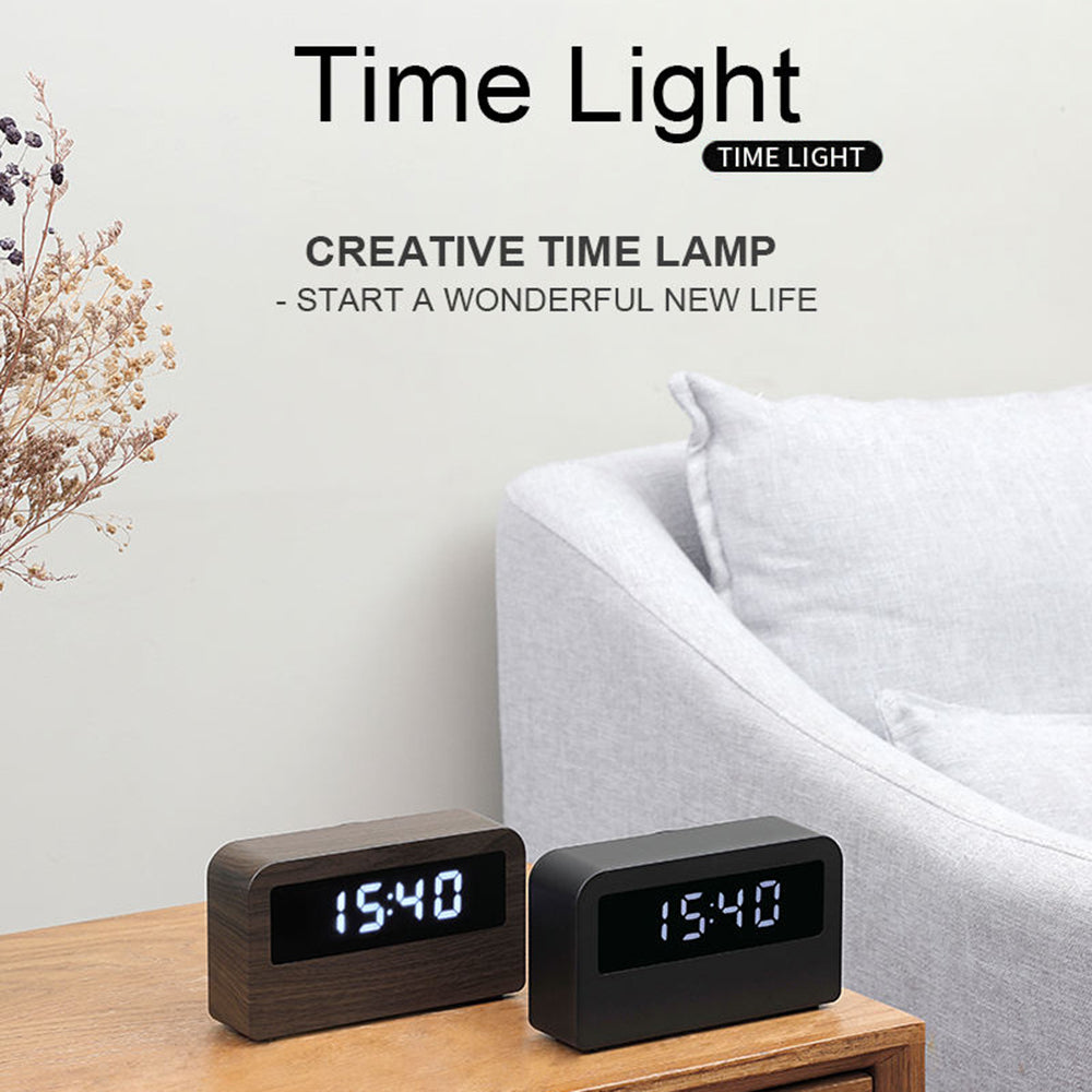 Y1 Creative Book-shaped Light Alarm Clock Time Display USB Rechargeable Smart Alarm Clock