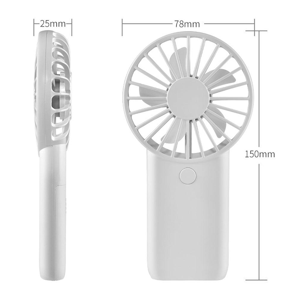 802 Mini Handheld Fan for Travel Home Office 2 Wind Speeds Adjustable Portable USB Fan