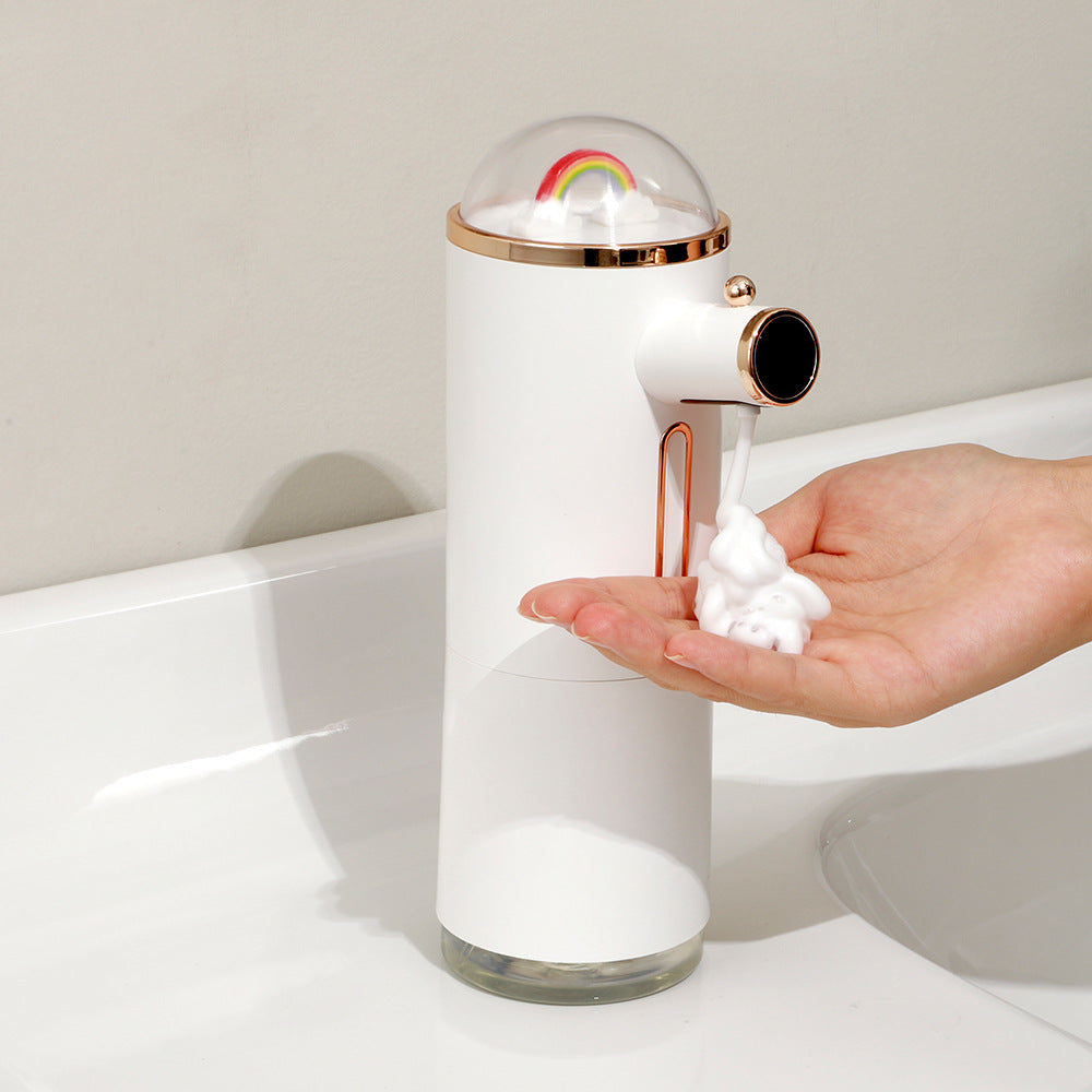 D32 Automatic Sensor Hand Washer Smart Touchless Soap Dispenser Electric Foam Washing Machine with Rainbow Decoration/Digital Display