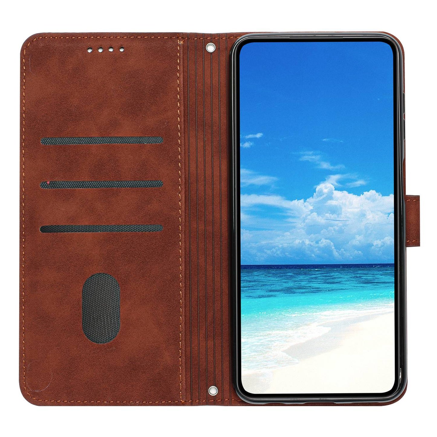 Heart Shape Imprinted Leather Case for Motorola Moto G50 4G, Skin-touch Stand Wallet Drop-proof Phone Cover