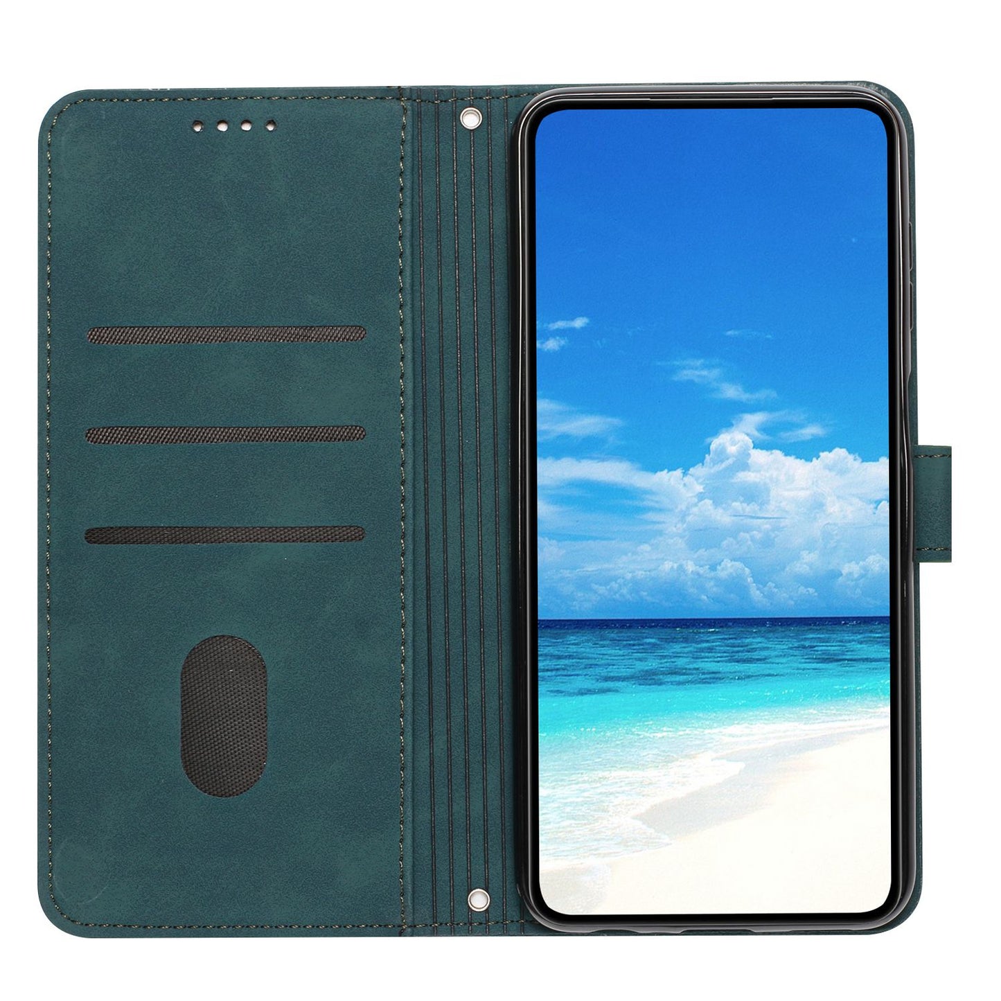 Heart Shape Imprinted Leather Case for Motorola Moto G50 4G, Skin-touch Stand Wallet Drop-proof Phone Cover