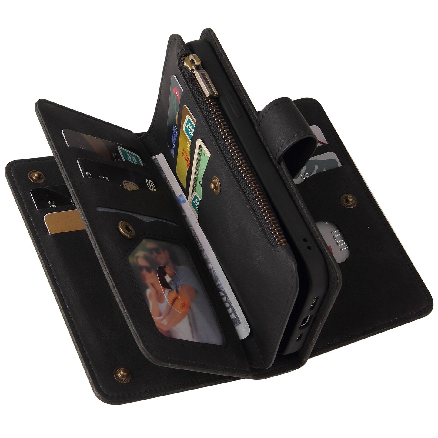 For Xiaomi Redmi 10 Prime+ 5G / Redmi 10 5G / Redmi Note 11E 5G KT Multi-Functional Series-2 Skin-touch Feeling Flip Wallet Leather Case with Multiple Card Slots Zipper Pocket