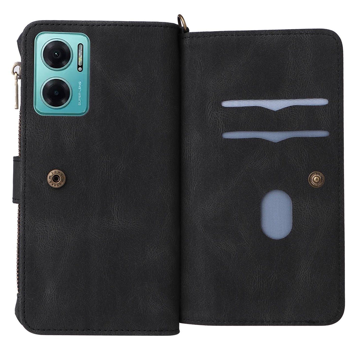 For Xiaomi Redmi 10 Prime+ 5G / Redmi 10 5G / Redmi Note 11E 5G KT Multi-Functional Series-2 Skin-touch Feeling Flip Wallet Leather Case with Multiple Card Slots Zipper Pocket