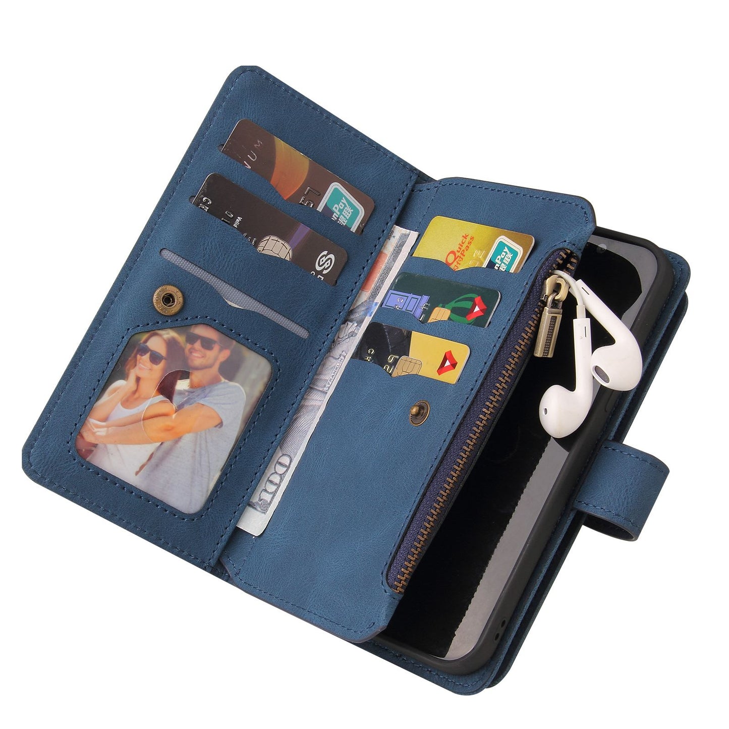 For Xiaomi Redmi 10 Prime+ 5G / Redmi 10 5G / Redmi Note 11E 5G KT Multi-Functional Series-2 Skin-touch Feeling Flip Wallet Leather Case with Multiple Card Slots Zipper Pocket