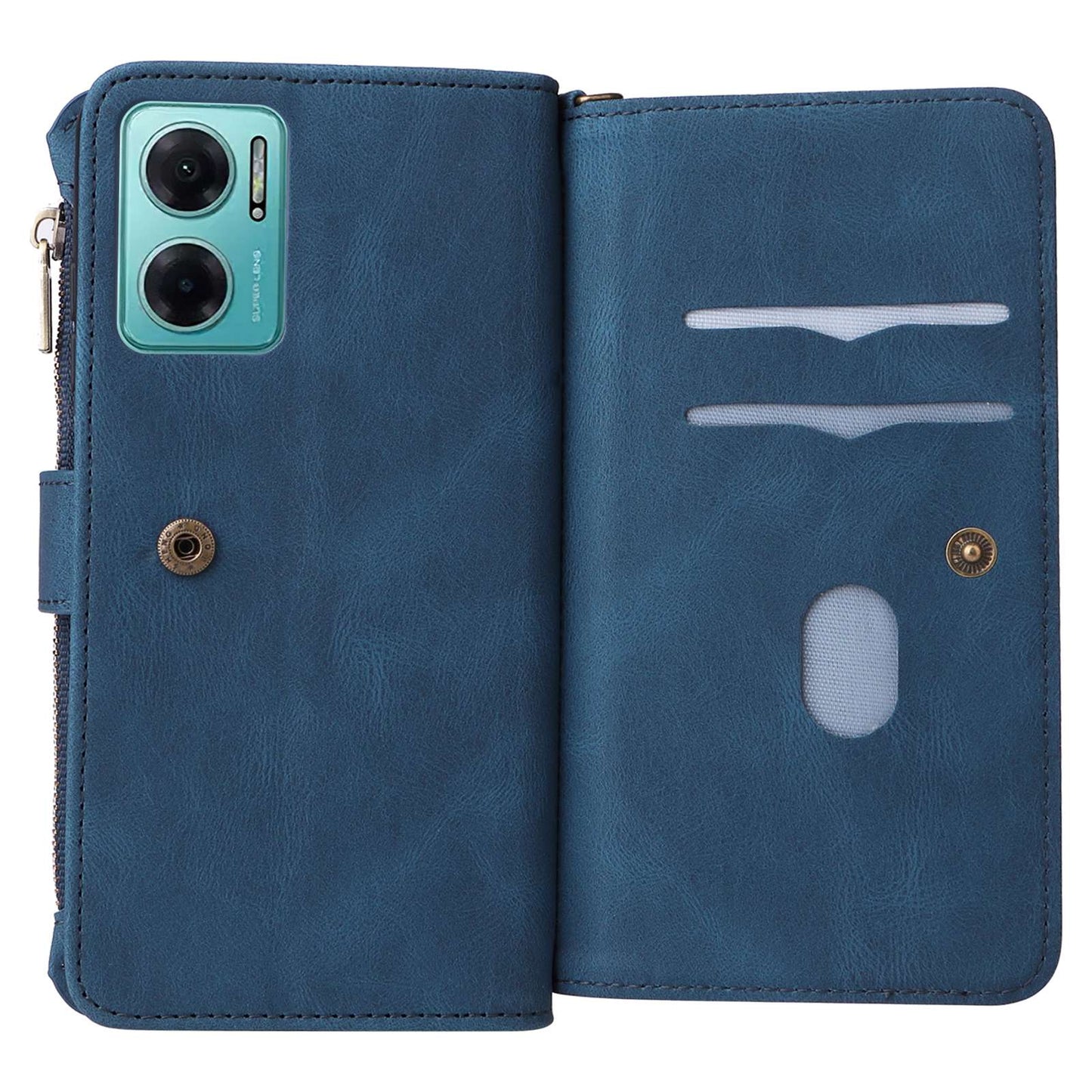 For Xiaomi Redmi 10 Prime+ 5G / Redmi 10 5G / Redmi Note 11E 5G KT Multi-Functional Series-2 Skin-touch Feeling Flip Wallet Leather Case with Multiple Card Slots Zipper Pocket