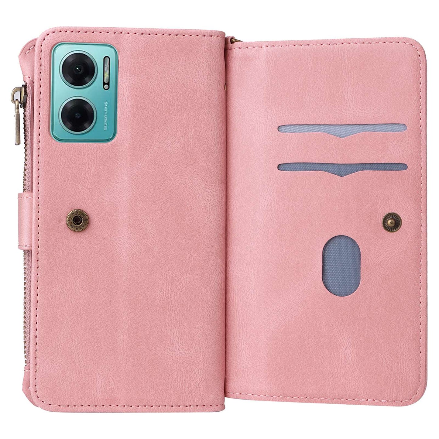 For Xiaomi Redmi 10 Prime+ 5G / Redmi 10 5G / Redmi Note 11E 5G KT Multi-Functional Series-2 Skin-touch Feeling Flip Wallet Leather Case with Multiple Card Slots Zipper Pocket