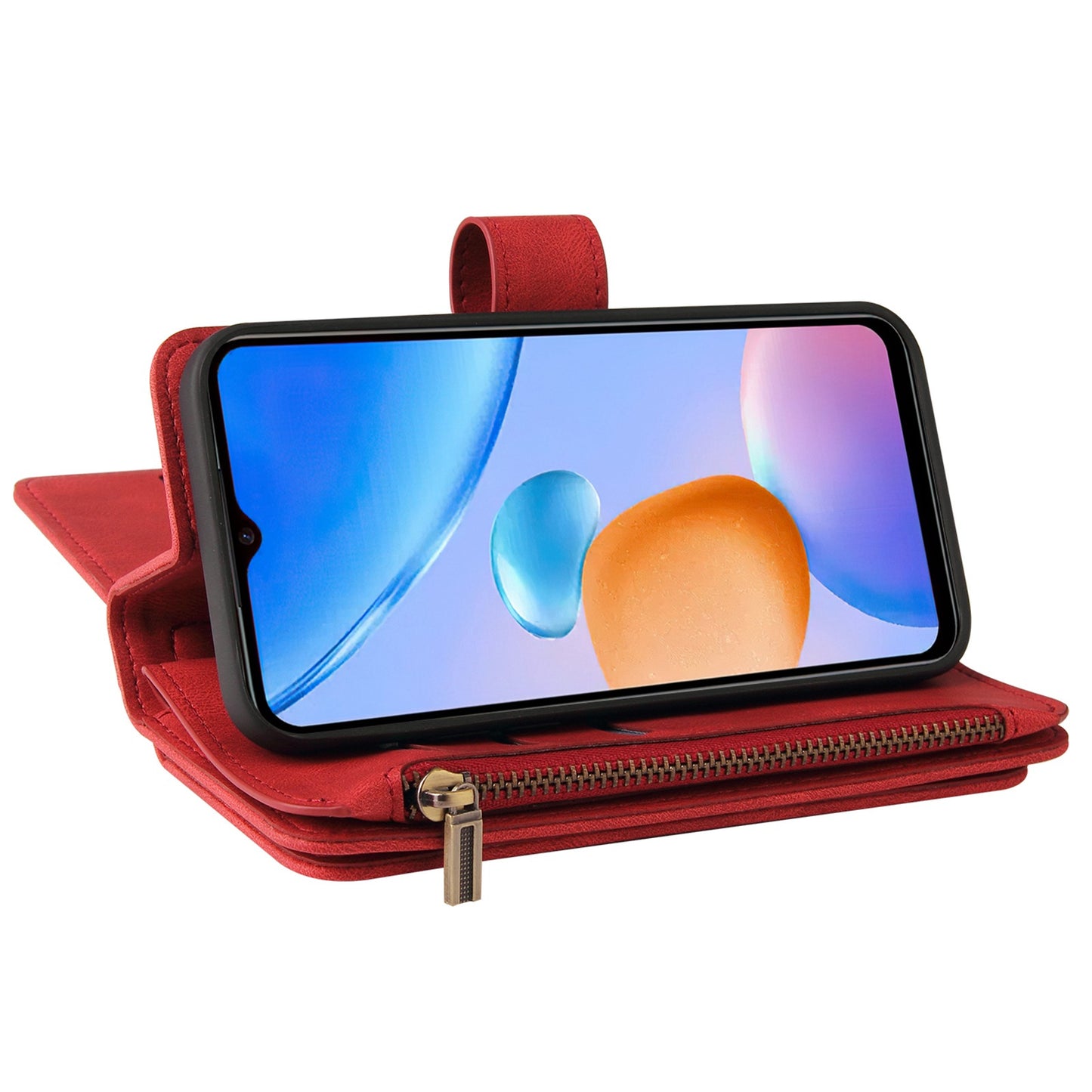 For Xiaomi Redmi 10 Prime+ 5G / Redmi 10 5G / Redmi Note 11E 5G KT Multi-Functional Series-2 Skin-touch Feeling Flip Wallet Leather Case with Multiple Card Slots Zipper Pocket