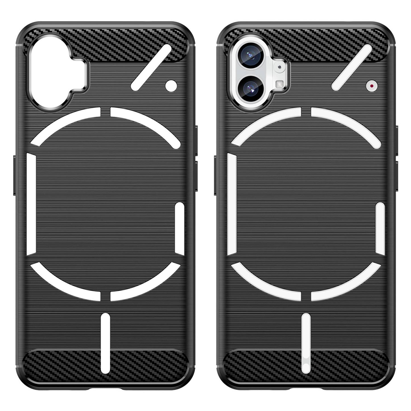 Brushed Phone Case for Nothing phone (1) 5G, Carbon Fiber Texture Anti-scratch Soft TPU Back Cover