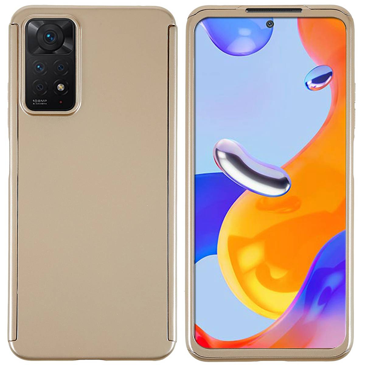 For Xiaomi Redmi Note 11 Pro 4G (MediaTek)  /  Note 11 Pro 5G (Qualcomm)  /  Note 11 Pro+ 5G Phone Case Shockproof Slim Cover with Tempered Glass Screen Protector