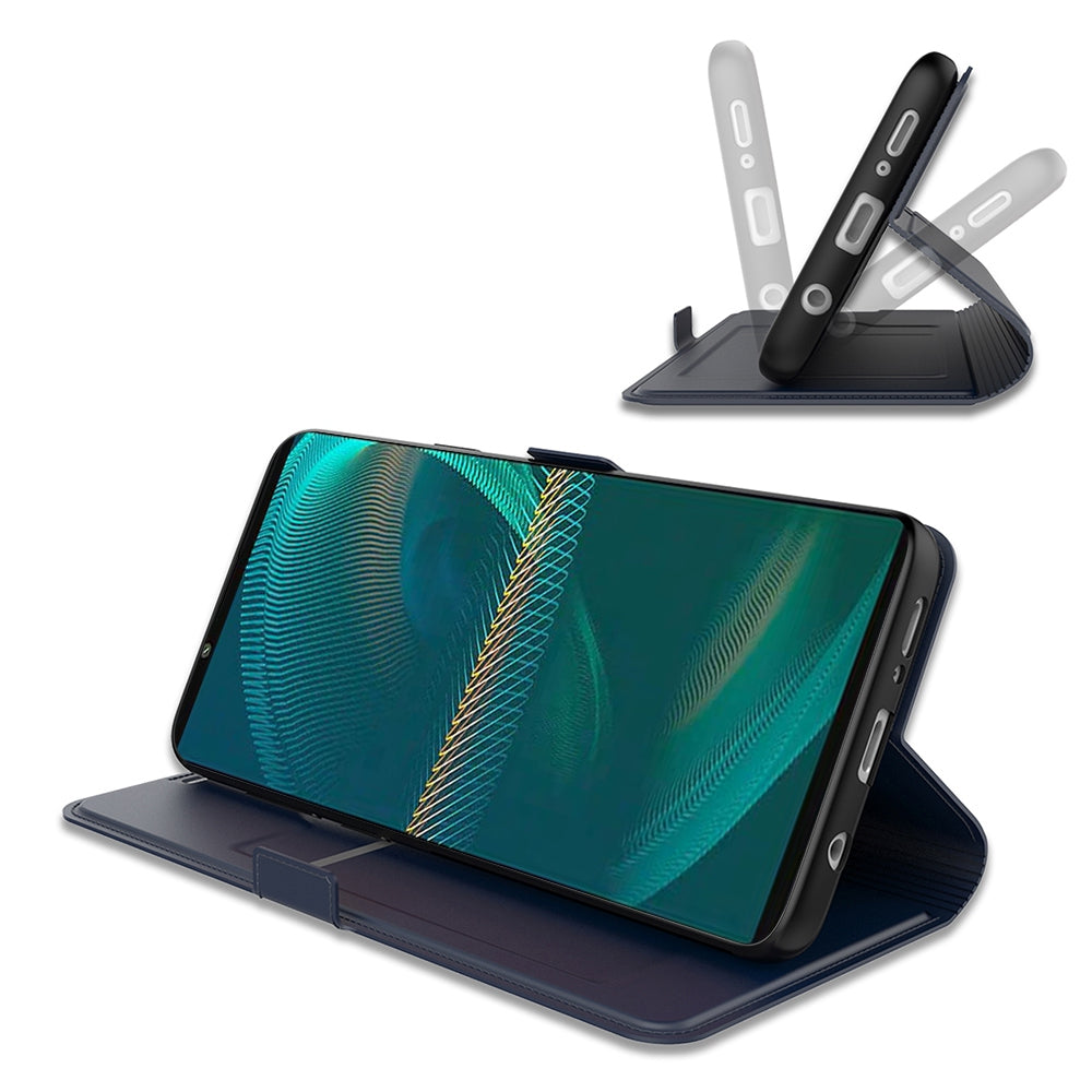 For Sony Xperia 1 II PU Leather Flip Case Double Magnetic Clasp Stand Card Slot Shockproof Cover