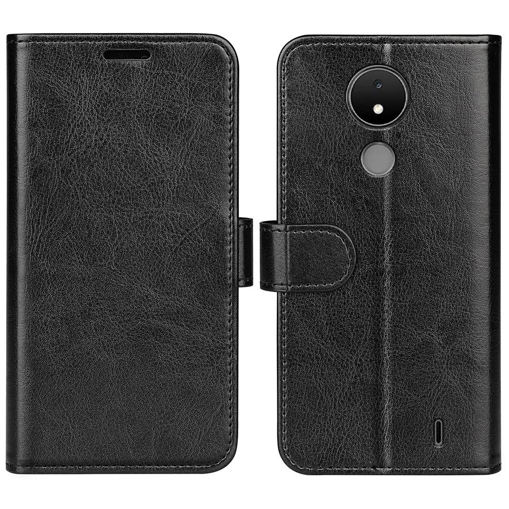 For Nokia C21 Anti-scratch Crazy Horse Texture Flip Stand Case PU Leather + TPU Phone Wallet Cover