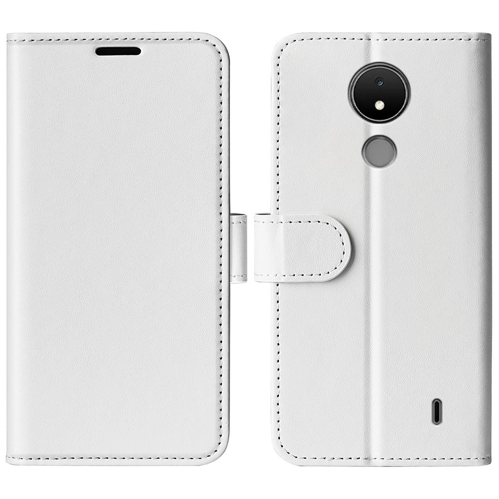 For Nokia C21 Anti-scratch Crazy Horse Texture Flip Stand Case PU Leather + TPU Phone Wallet Cover