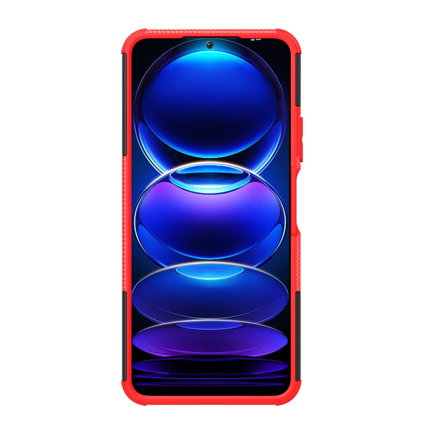 For Xiaomi Redmi Note 12 5G (Global) / (India) / (China) / Poco X5 5G Hard PC+TPU Rugged Tire Pattern Shock-absorbing Phone Case Kickstand Back Cover