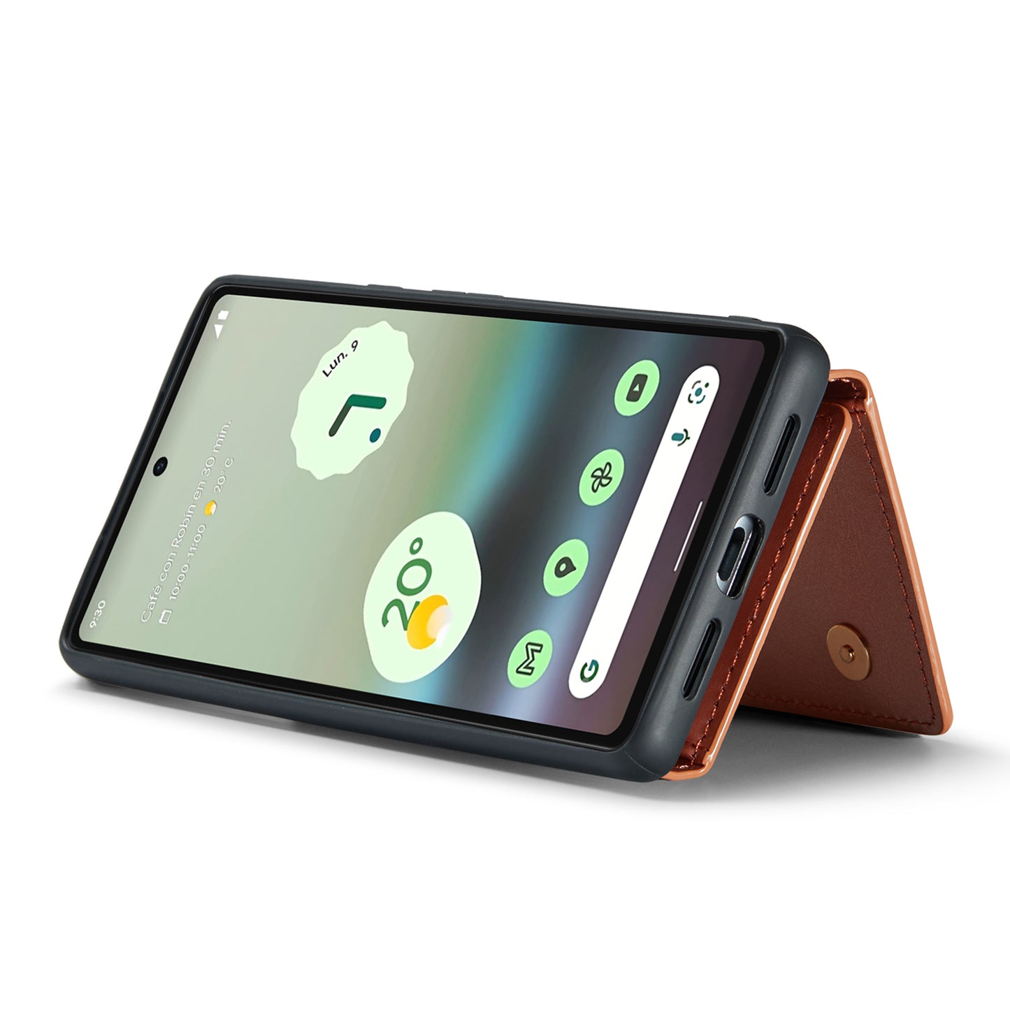 DG.MING M3 Series For Google Pixel 6a Glitter Bling Powder PU Leather Anti-scratch Magnetic Phone Cover PC+TPU Kickstand Zipper Pocket Wallet Smartphone Case