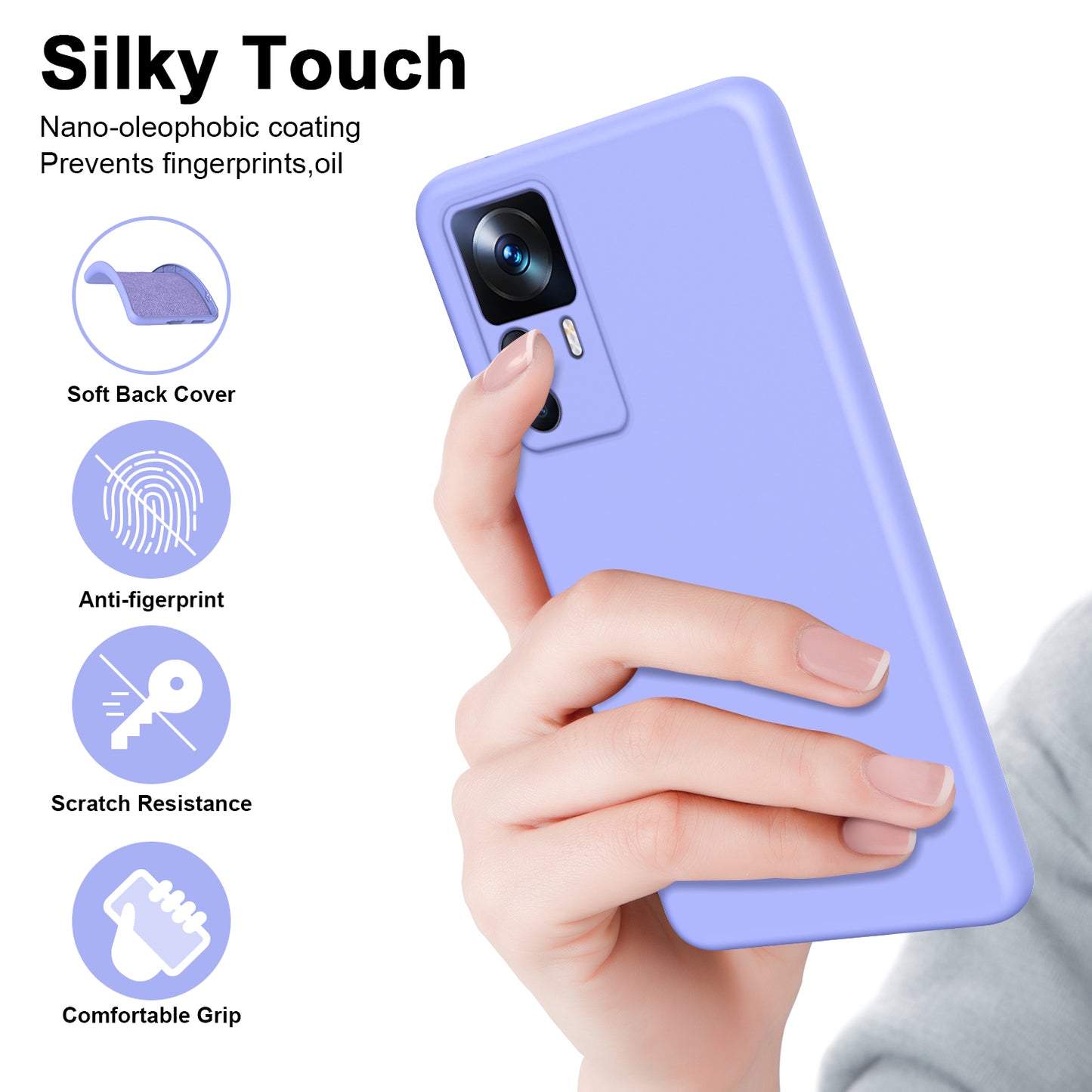 For Xiaomi 12T 5G / 12T Pro 5G / Redmi K50 Ultra 5G Anti-drop Phone Case 2.2mm Thickness Fiber Lining Rubberized TPU Protective Cover