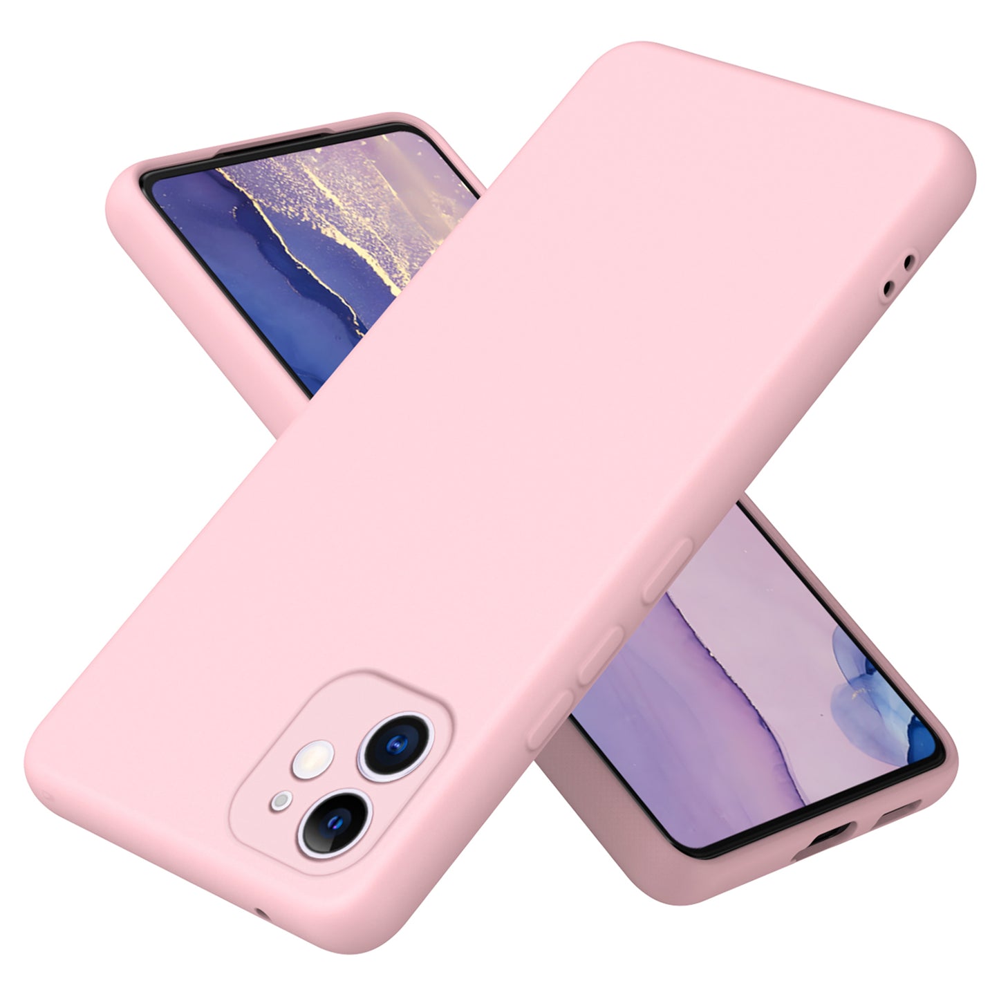 Non-slip Protective Phone Back Cover For iPhone 11 6.1 inch, Rubberized Soft TPU 2.2mm Thickness Phone Case with Fiber Lining Cushion