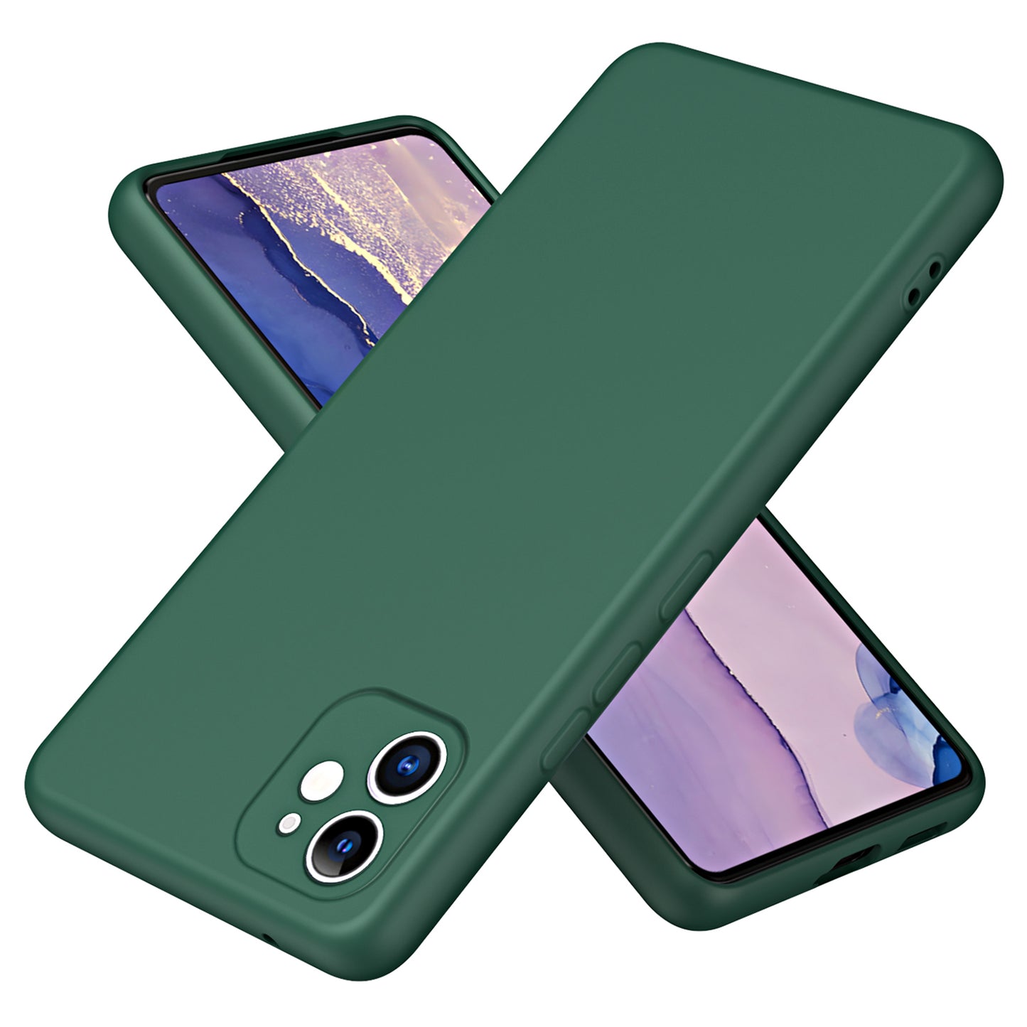 Non-slip Protective Phone Back Cover For iPhone 11 6.1 inch, Rubberized Soft TPU 2.2mm Thickness Phone Case with Fiber Lining Cushion
