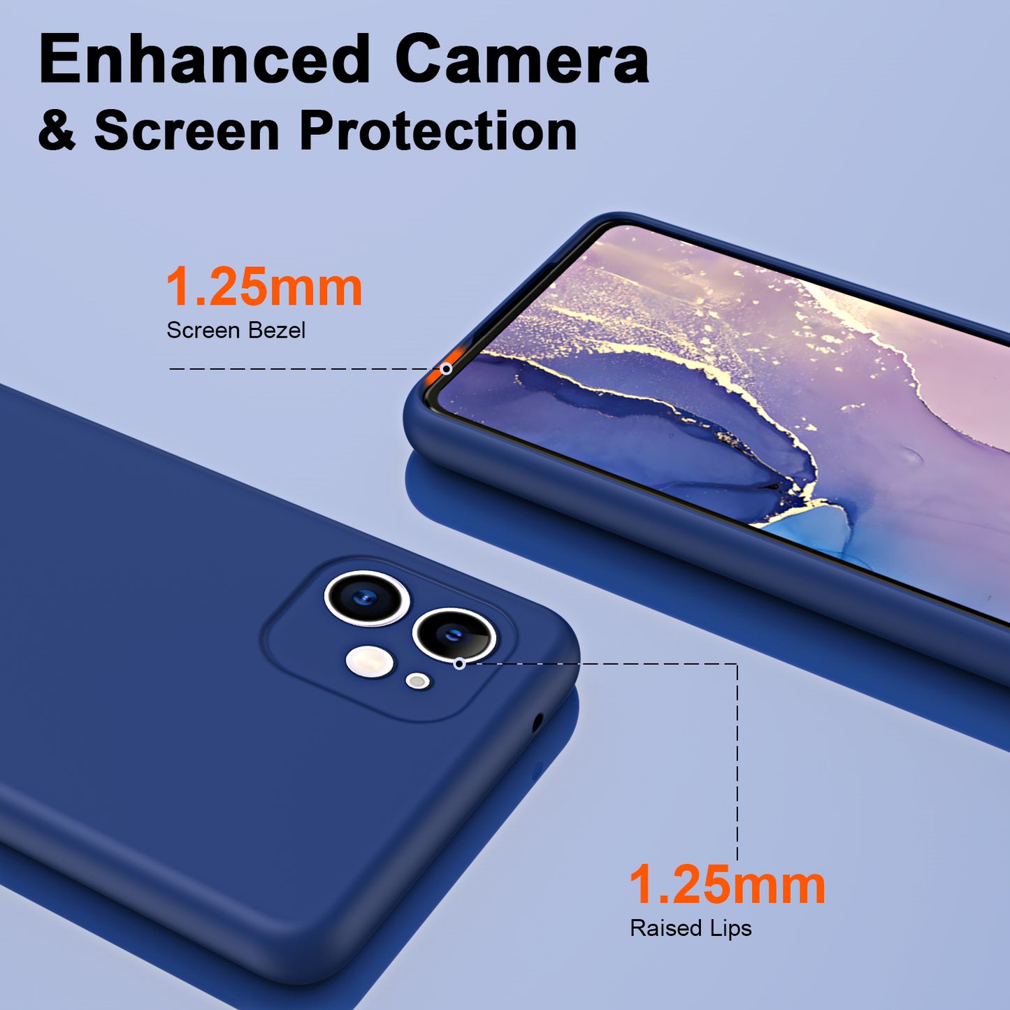 Non-slip Protective Phone Back Cover For iPhone 11 6.1 inch, Rubberized Soft TPU 2.2mm Thickness Phone Case with Fiber Lining Cushion