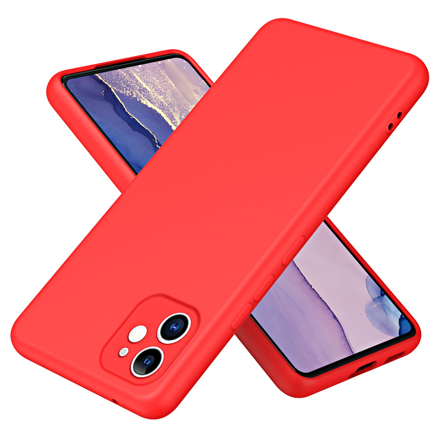 Non-slip Protective Phone Back Cover For iPhone 11 6.1 inch, Rubberized Soft TPU 2.2mm Thickness Phone Case with Fiber Lining Cushion