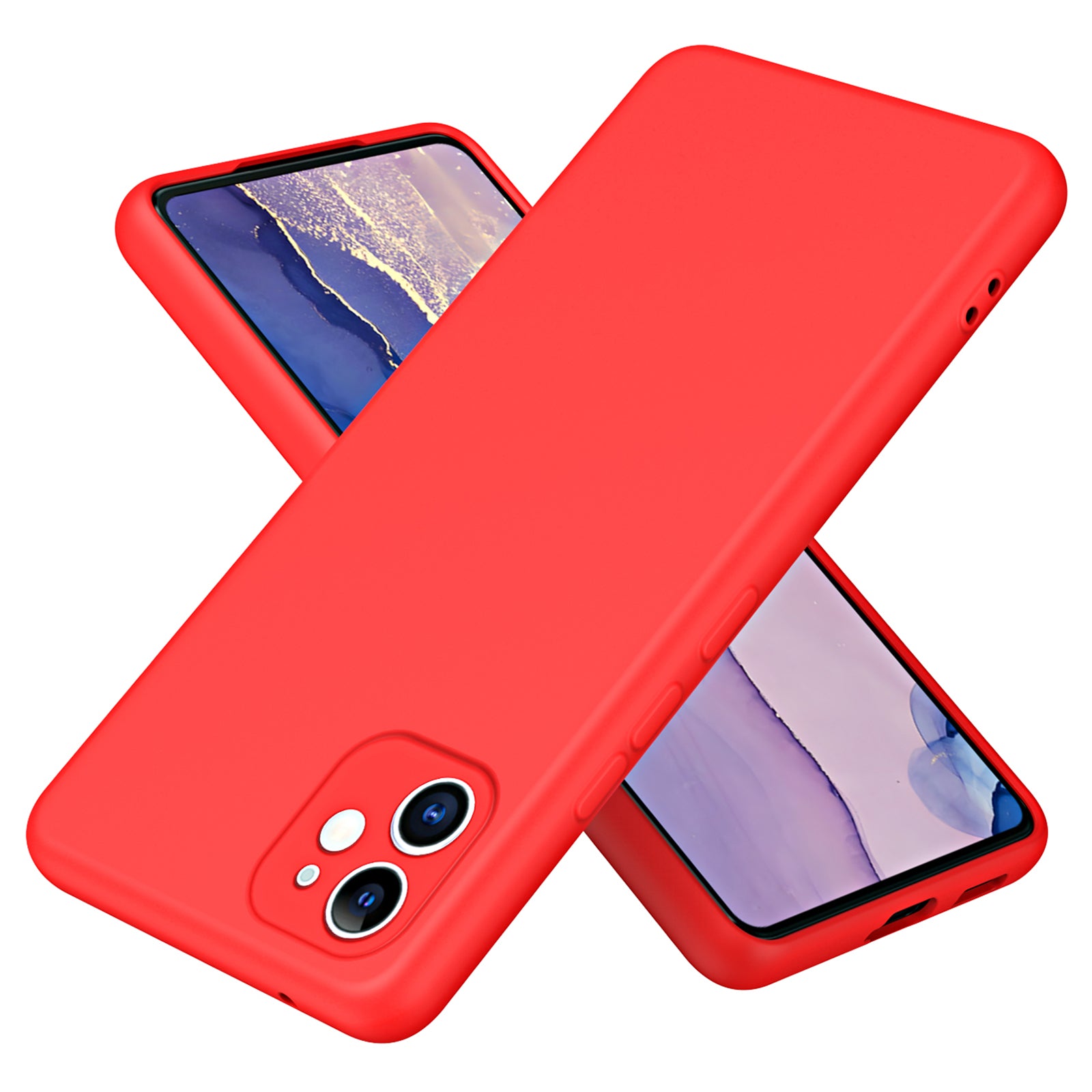 Non-slip Protective Phone Back Cover For iPhone 11 6.1 inch, Rubberized Soft TPU 2.2mm Thickness Phone Case with Fiber Lining Cushion