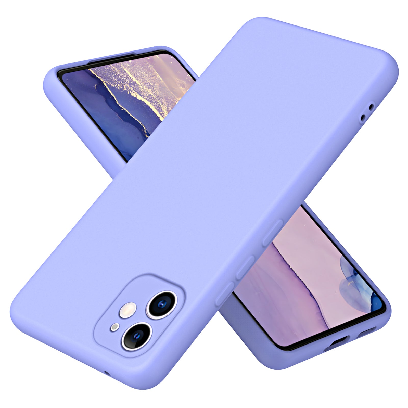 Non-slip Protective Phone Back Cover For iPhone 11 6.1 inch, Rubberized Soft TPU 2.2mm Thickness Phone Case with Fiber Lining Cushion