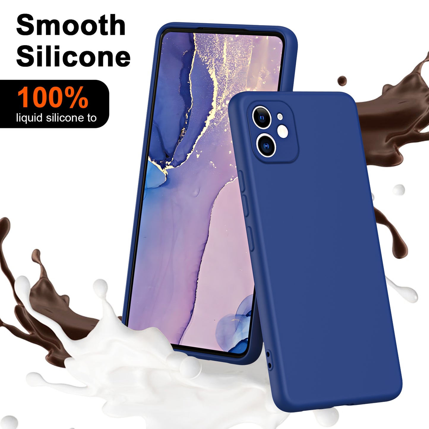 Non-slip Protective Phone Back Cover For iPhone 11 6.1 inch, Rubberized Soft TPU 2.2mm Thickness Phone Case with Fiber Lining Cushion