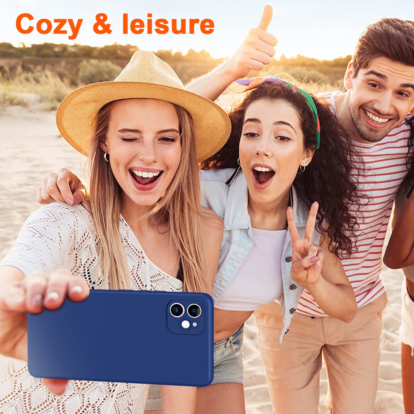 Non-slip Protective Phone Back Cover For iPhone 11 6.1 inch, Rubberized Soft TPU 2.2mm Thickness Phone Case with Fiber Lining Cushion
