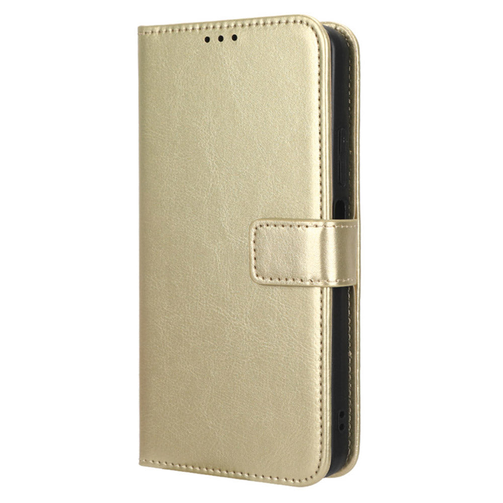 For Oppo Reno9 Pro+ 5G Crazy Horse Texture Magnetic Cell Phone Case Flip Wallet Stand Bump Proof PU Leather Phone Cover with Strap