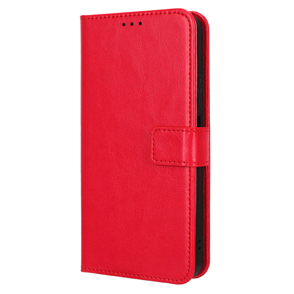 For Oppo Reno9 Pro+ 5G Crazy Horse Texture Magnetic Cell Phone Case Flip Wallet Stand Bump Proof PU Leather Phone Cover with Strap