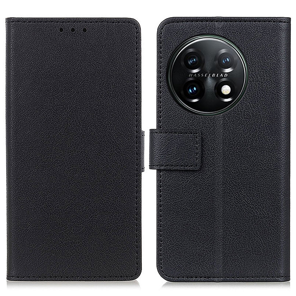 Leather Phone Case for OnePlus 11 5G, Phone Stand Shell Anti-scratch Textured Flip Wallet Cover