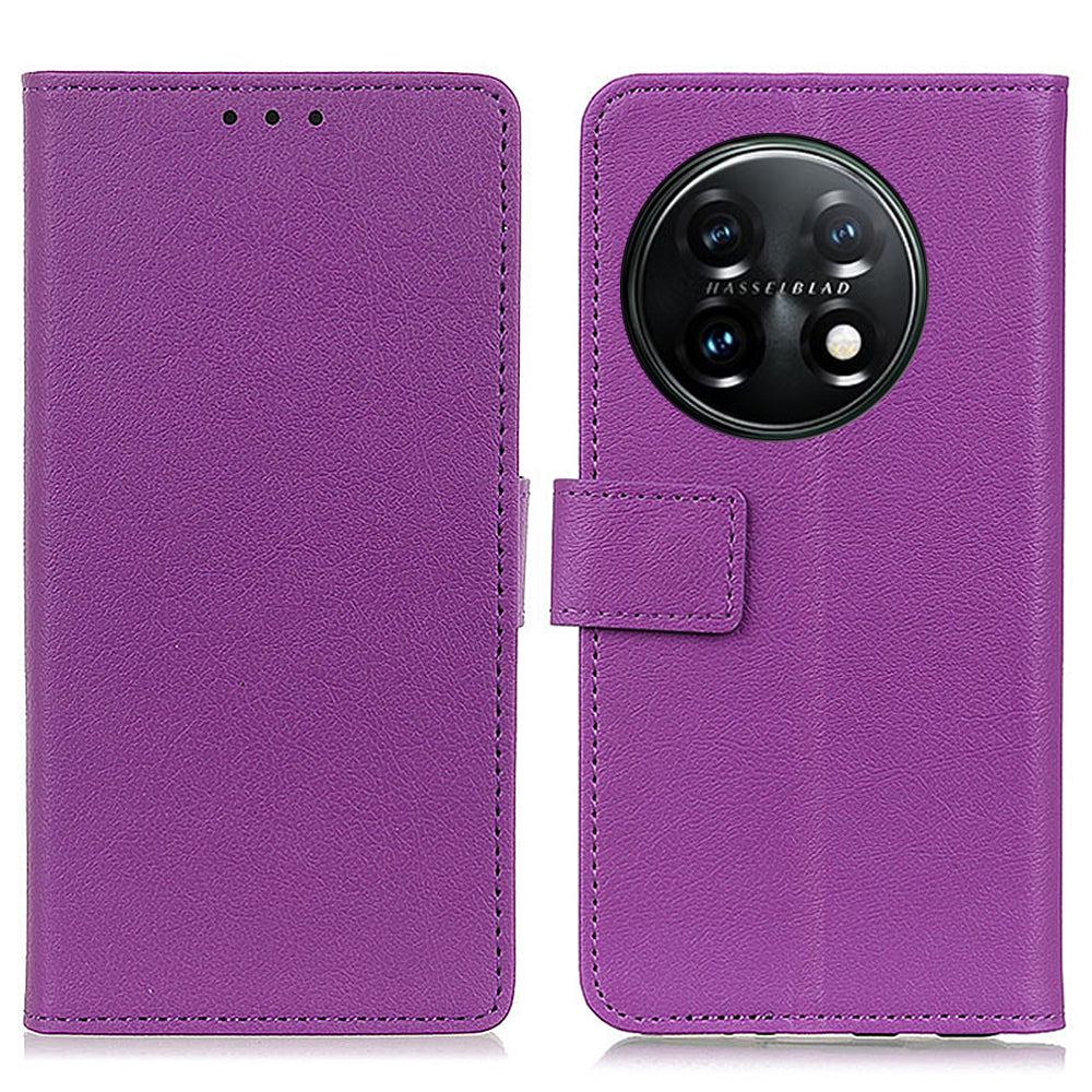 Leather Phone Case for OnePlus 11 5G, Phone Stand Shell Anti-scratch Textured Flip Wallet Cover