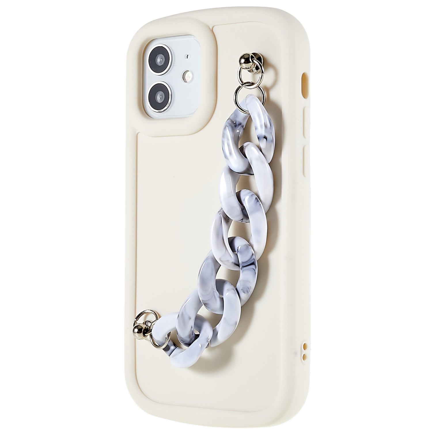 For iPhone 12 / 12 Pro 6.1 inch Soft TPU Phone Case Matte Surface Chain Bracelet Phone Cover