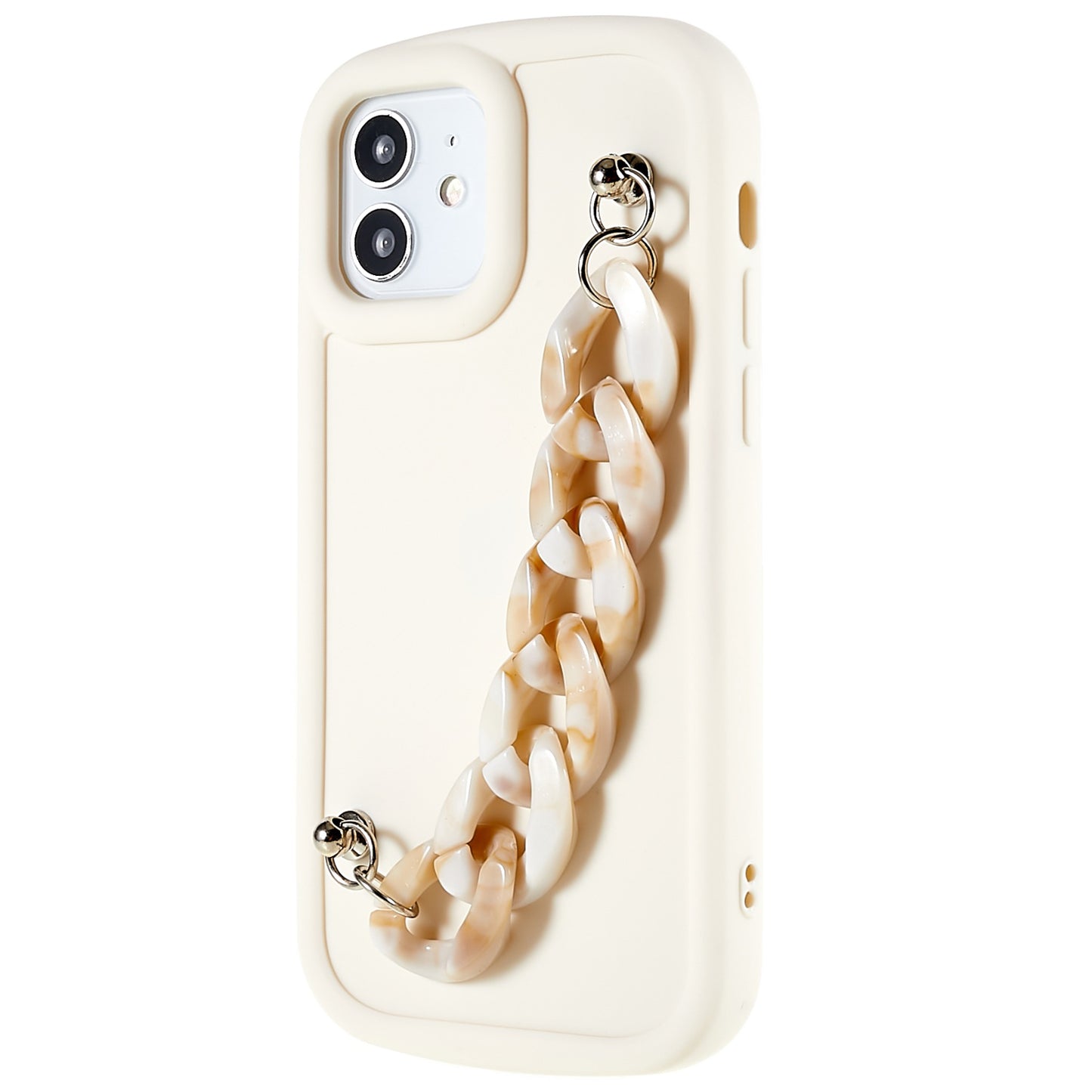 For iPhone 12 / 12 Pro 6.1 inch Soft TPU Phone Case Matte Surface Chain Bracelet Phone Cover