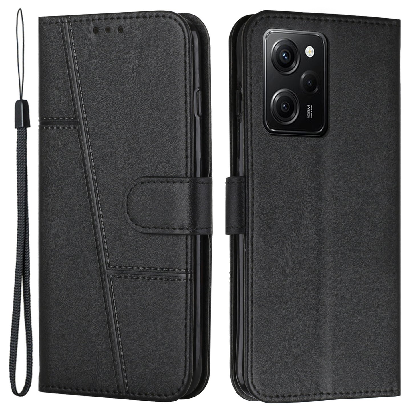 For Xiaomi Redmi Note 12 Pro Speed 5G / Poco X5 Pro 5G PU Leather Phone Cover Folio Stand Wallet Phone Case