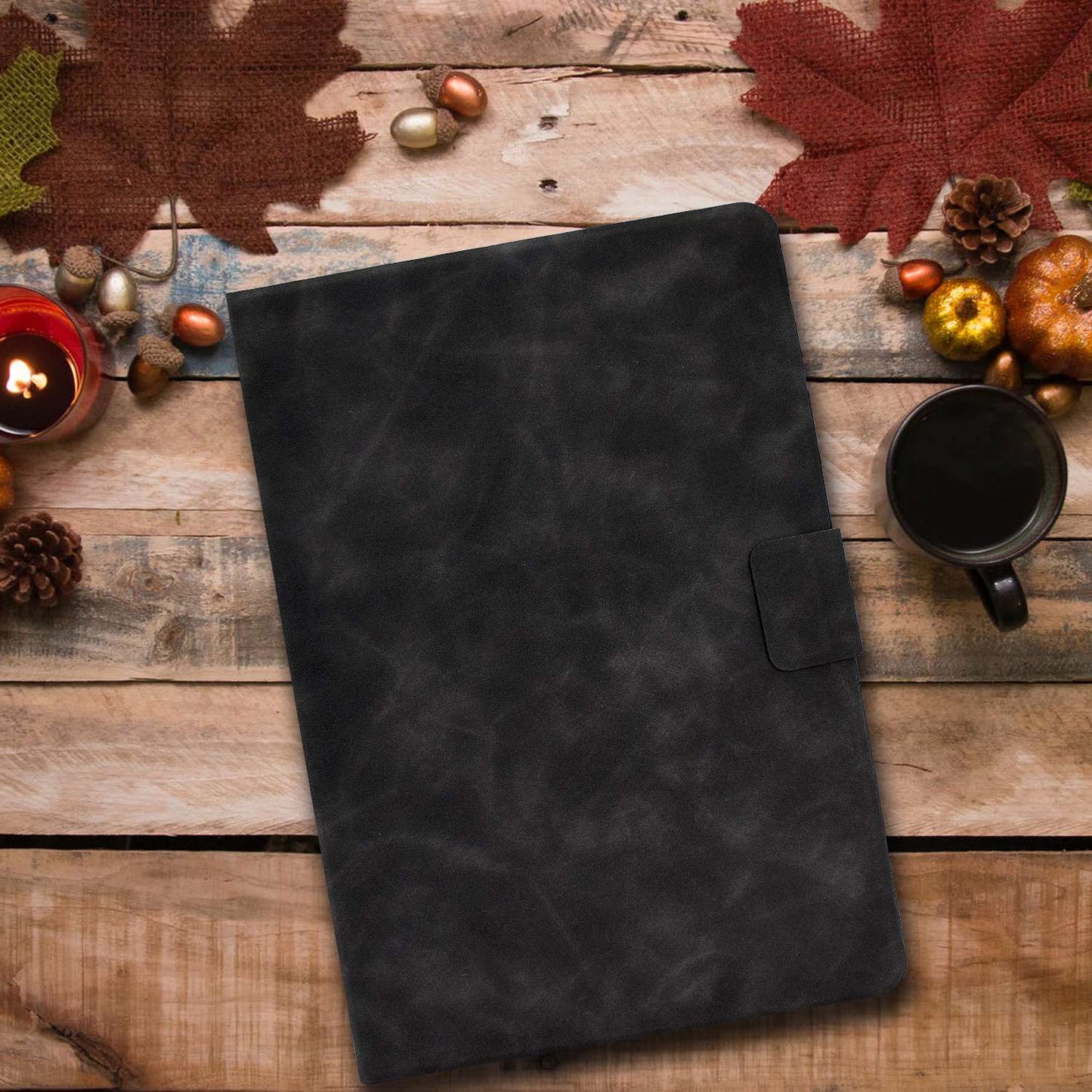 For iPad 10.2 (2020) (2019) / iPad Air 10.5 inch (2019) Calf Textured Leather Tablet Case Card Holder Adjustable Stand Protective Cover