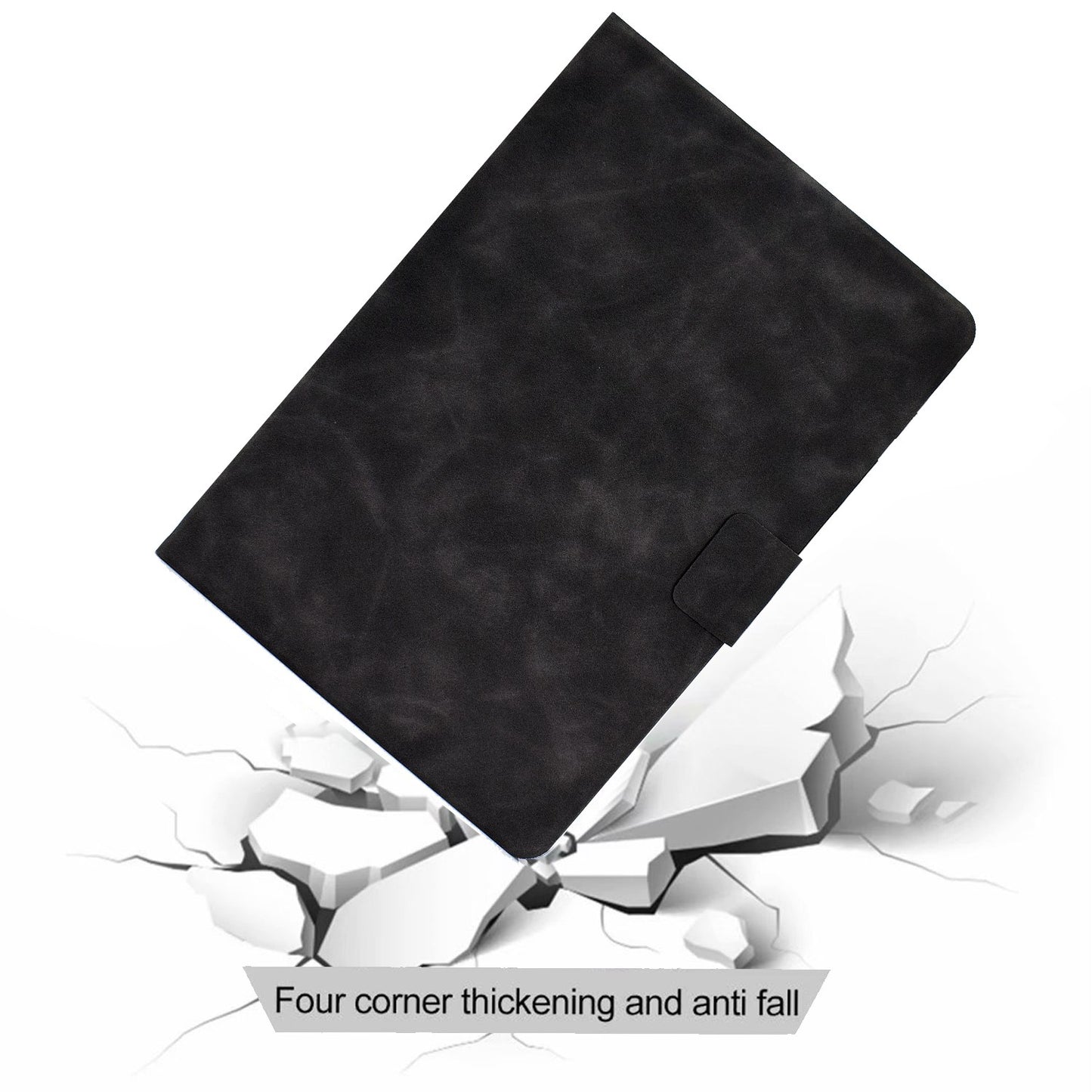 For iPad 10.2 (2020) (2019) / iPad Air 10.5 inch (2019) Calf Textured Leather Tablet Case Card Holder Adjustable Stand Protective Cover