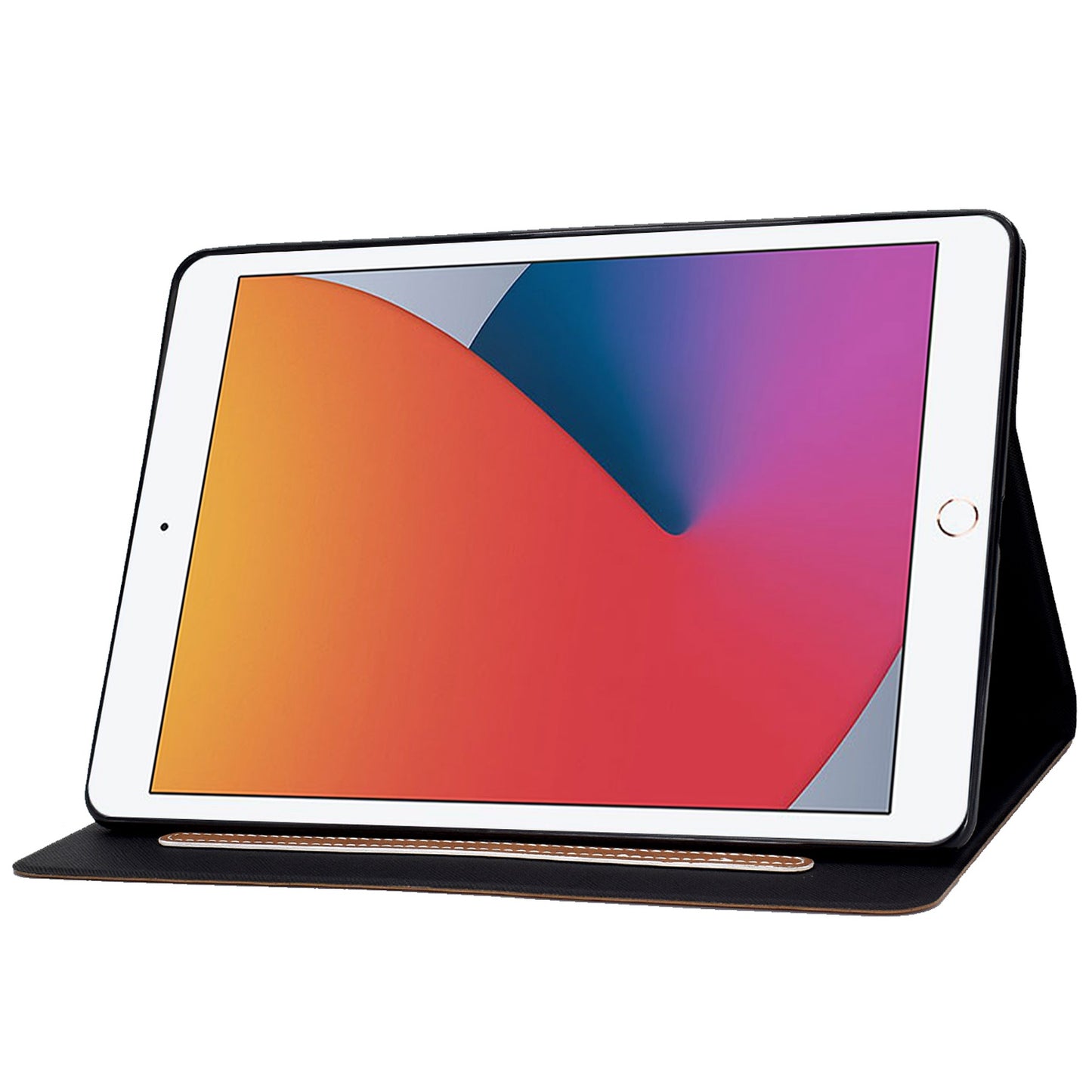 For iPad 10.2 (2020) (2019) / iPad Air 10.5 inch (2019) Calf Textured Leather Tablet Case Card Holder Adjustable Stand Protective Cover