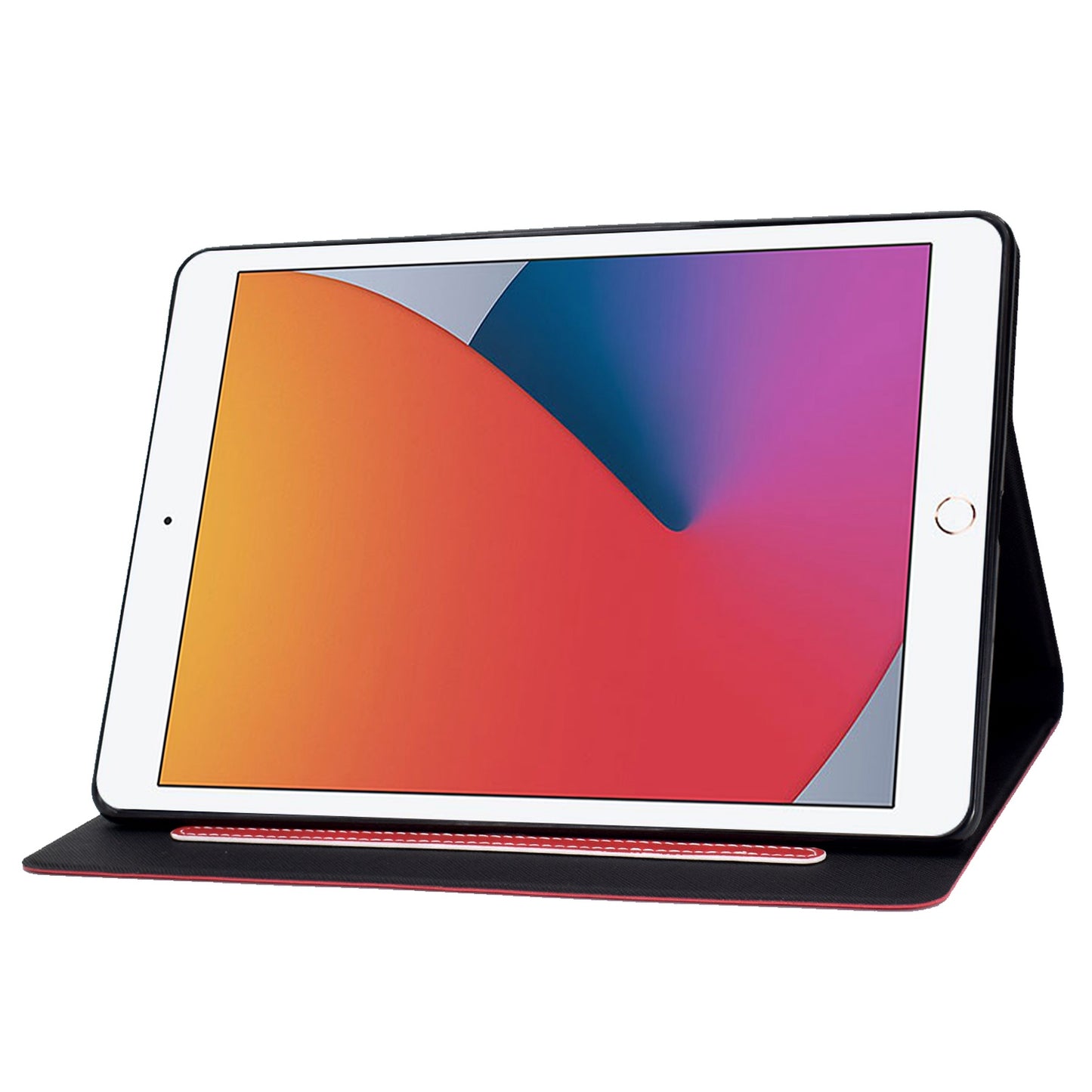 For iPad 10.2 (2020) (2019) / iPad Air 10.5 inch (2019) Calf Textured Leather Tablet Case Card Holder Adjustable Stand Protective Cover