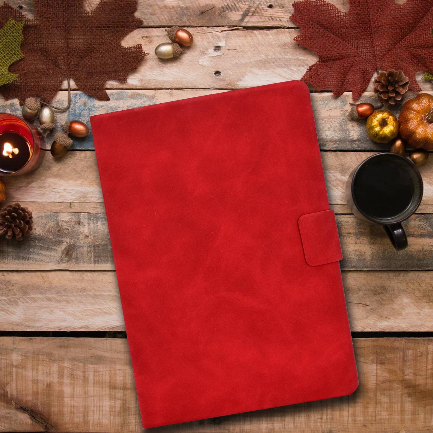 For iPad 10.2 (2020) (2019) / iPad Air 10.5 inch (2019) Calf Textured Leather Tablet Case Card Holder Adjustable Stand Protective Cover