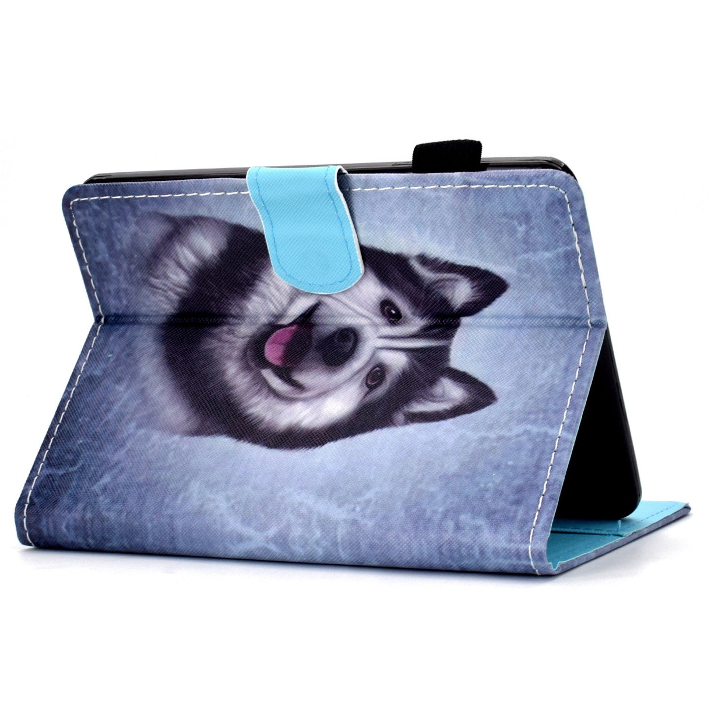 Anti-scratch Tablet Case for Amazon Kindle Paperwhite 5 (2021), Adjustable Stand Stitching Pattern Printing PU Leather Card Holder Protective Tablet Cover