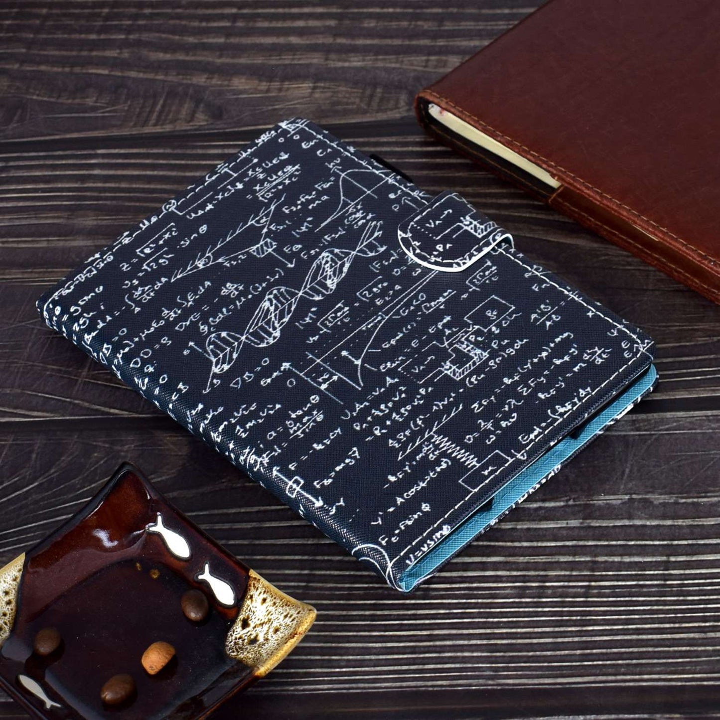 Anti-scratch Tablet Case for Amazon Kindle Paperwhite 5 (2021), Adjustable Stand Stitching Pattern Printing PU Leather Card Holder Protective Tablet Cover