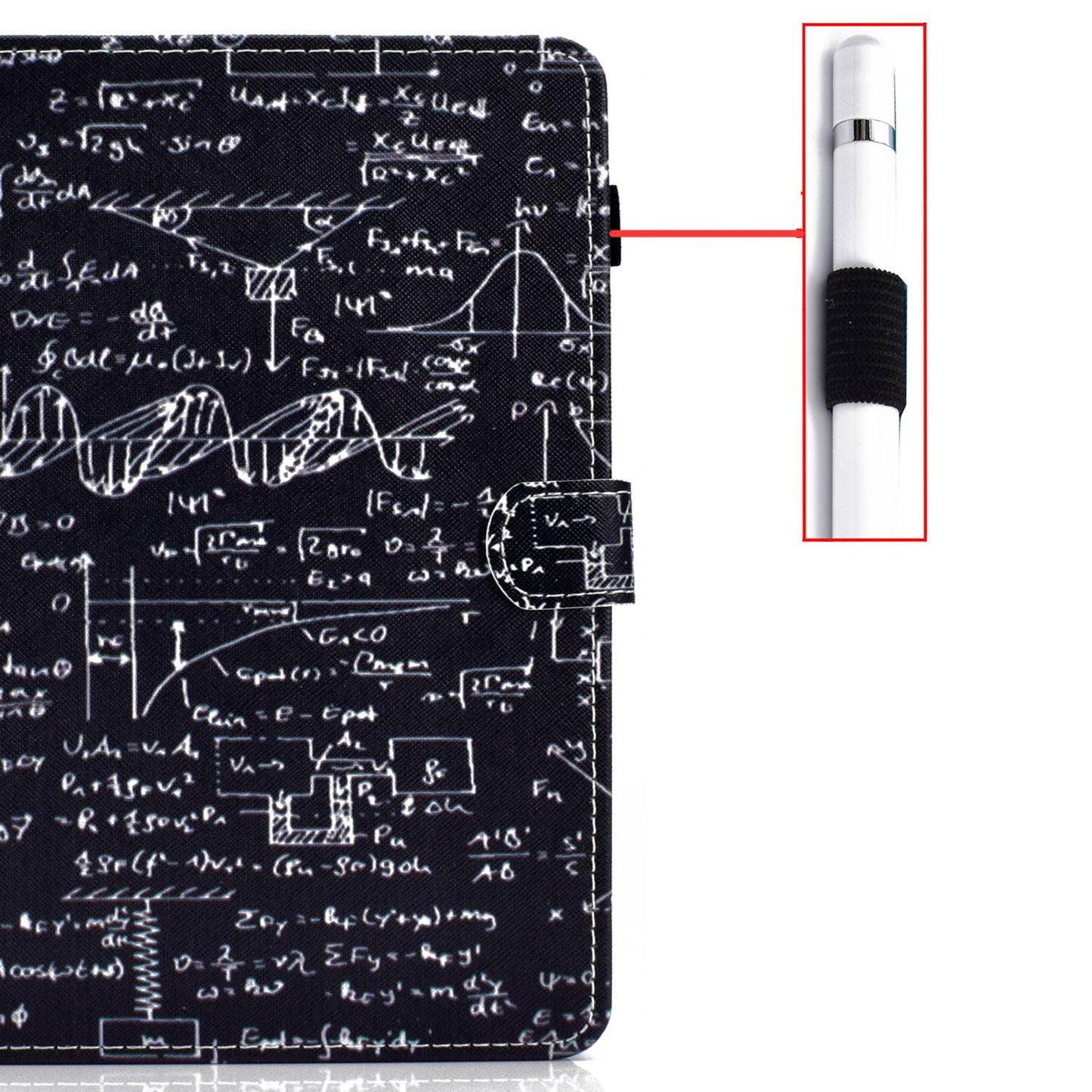 Anti-scratch Tablet Case for Amazon Kindle Paperwhite 5 (2021), Adjustable Stand Stitching Pattern Printing PU Leather Card Holder Protective Tablet Cover