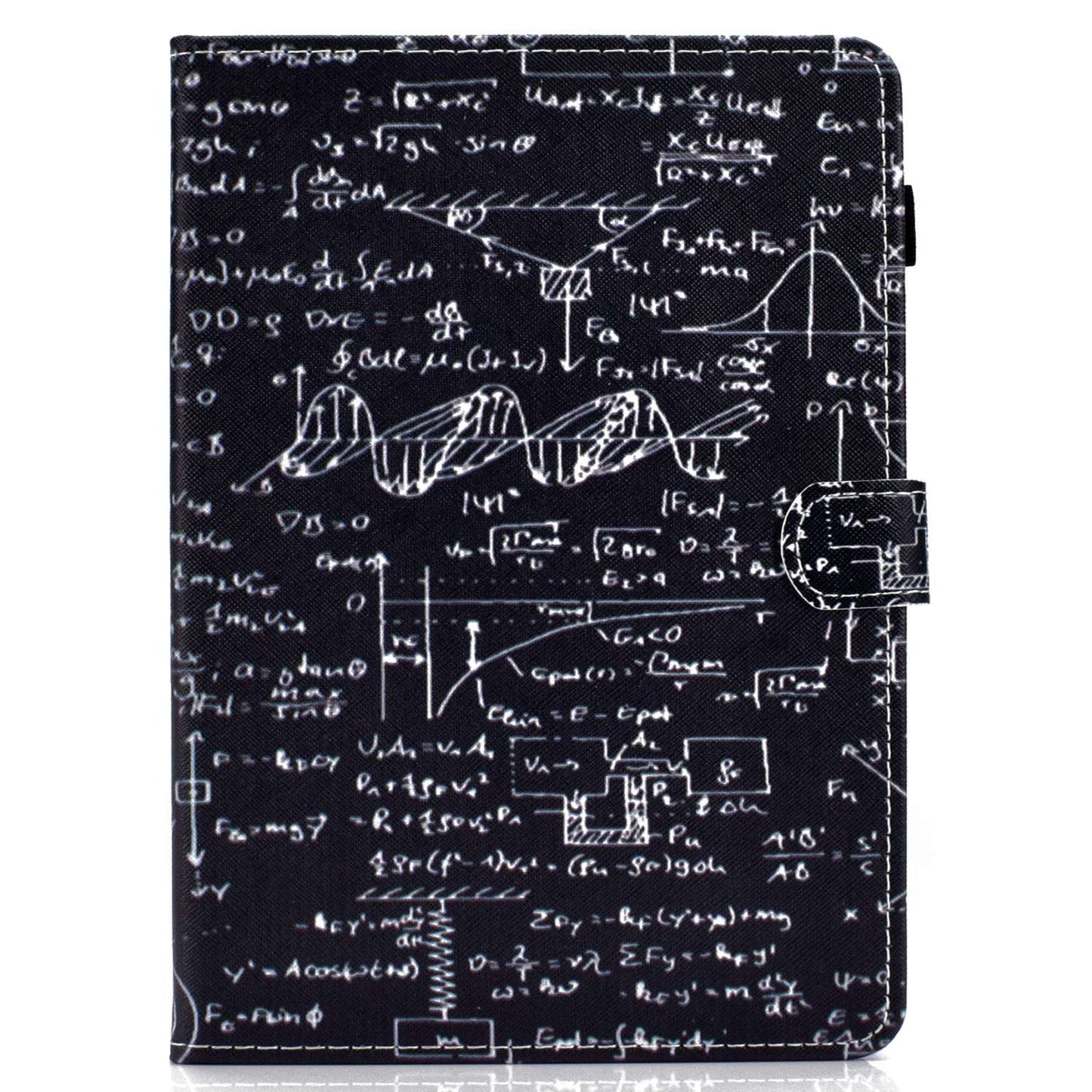 Anti-scratch Tablet Case for Amazon Kindle Paperwhite 5 (2021), Adjustable Stand Stitching Pattern Printing PU Leather Card Holder Protective Tablet Cover