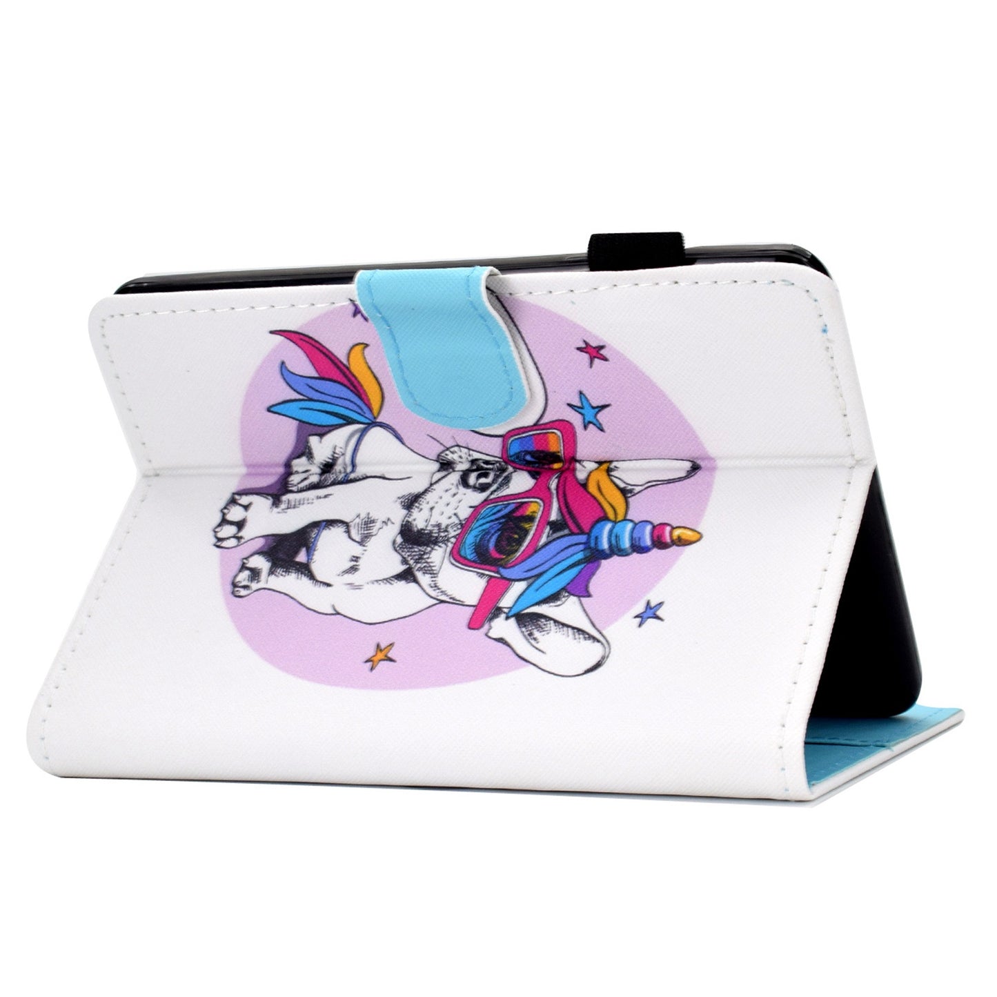 Anti-scratch Tablet Case for Amazon Kindle Paperwhite 5 (2021), Adjustable Stand Stitching Pattern Printing PU Leather Card Holder Protective Tablet Cover