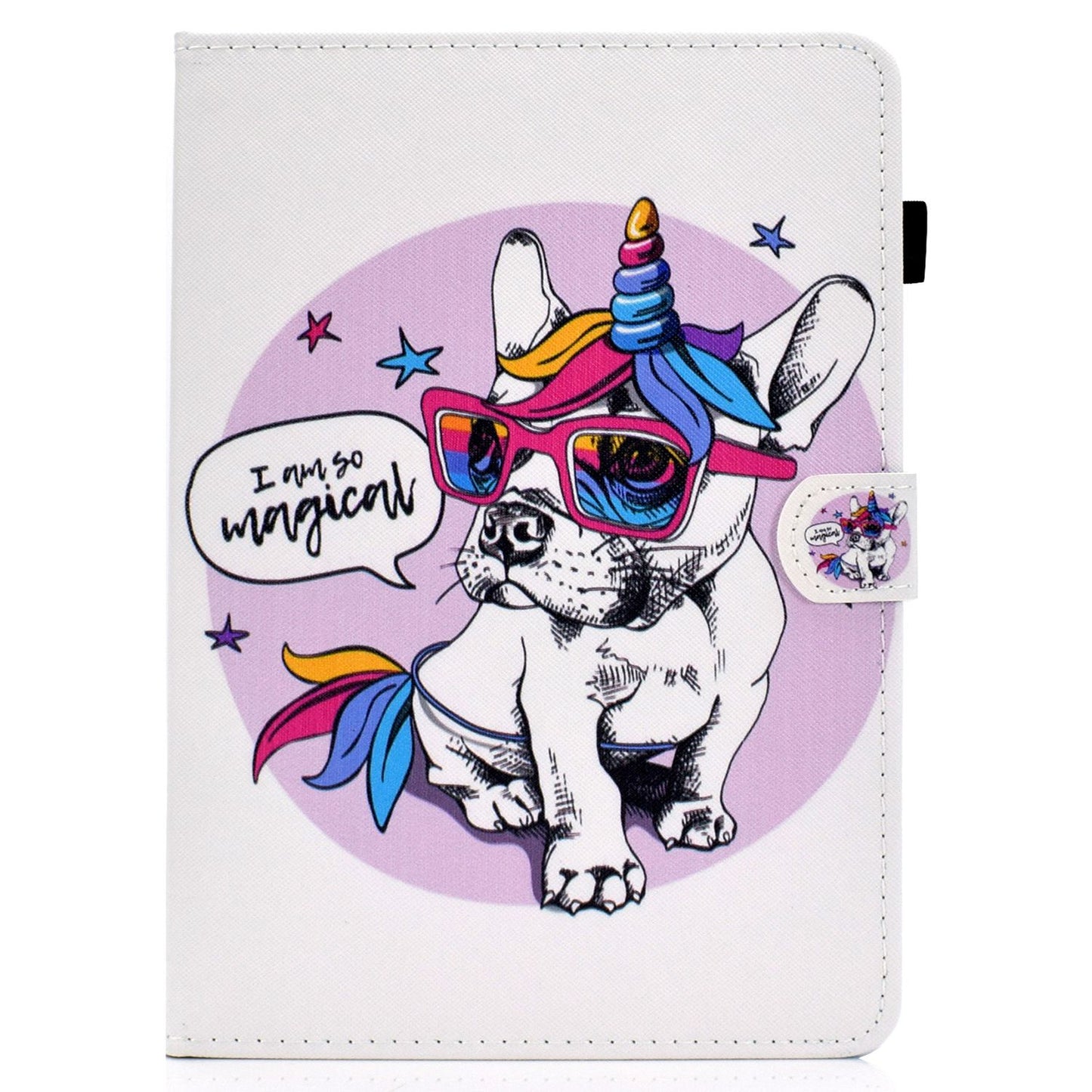 Anti-scratch Tablet Case for Amazon Kindle Paperwhite 5 (2021), Adjustable Stand Stitching Pattern Printing PU Leather Card Holder Protective Tablet Cover