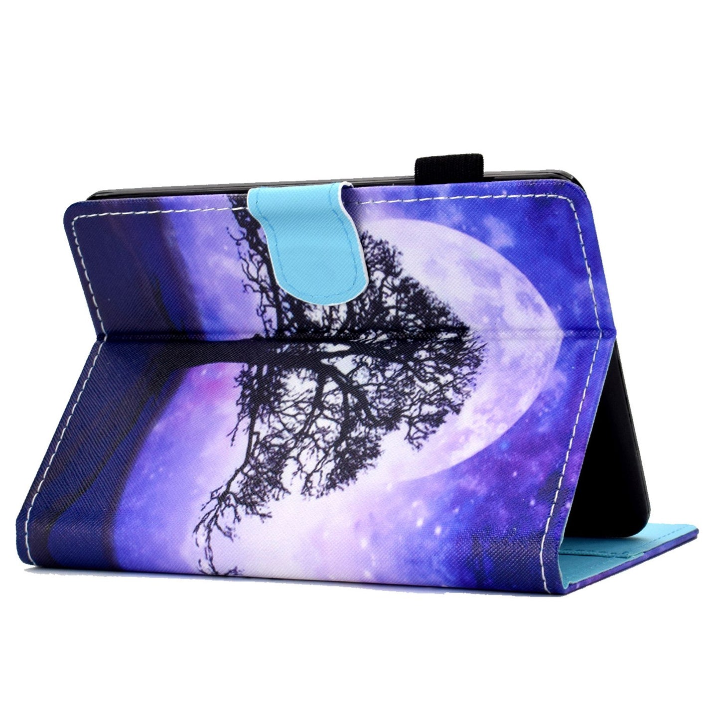 Anti-scratch Tablet Case for Amazon Kindle Paperwhite 5 (2021), Adjustable Stand Stitching Pattern Printing PU Leather Card Holder Protective Tablet Cover