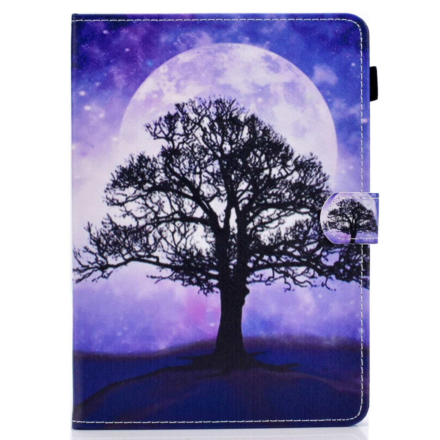 Anti-scratch Tablet Case for Amazon Kindle Paperwhite 5 (2021), Adjustable Stand Stitching Pattern Printing PU Leather Card Holder Protective Tablet Cover