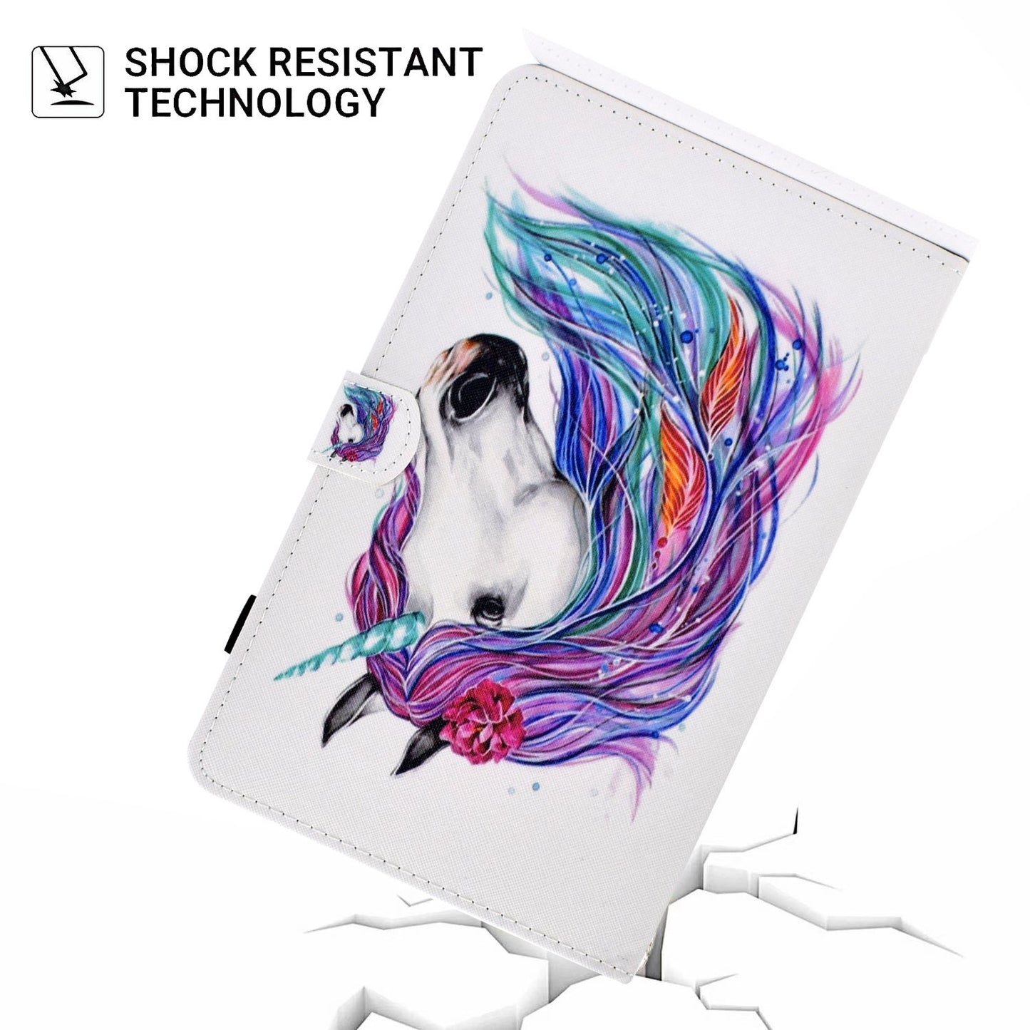 Anti-scratch Tablet Case for Amazon Kindle Paperwhite 5 (2021), Adjustable Stand Stitching Pattern Printing PU Leather Card Holder Protective Tablet Cover