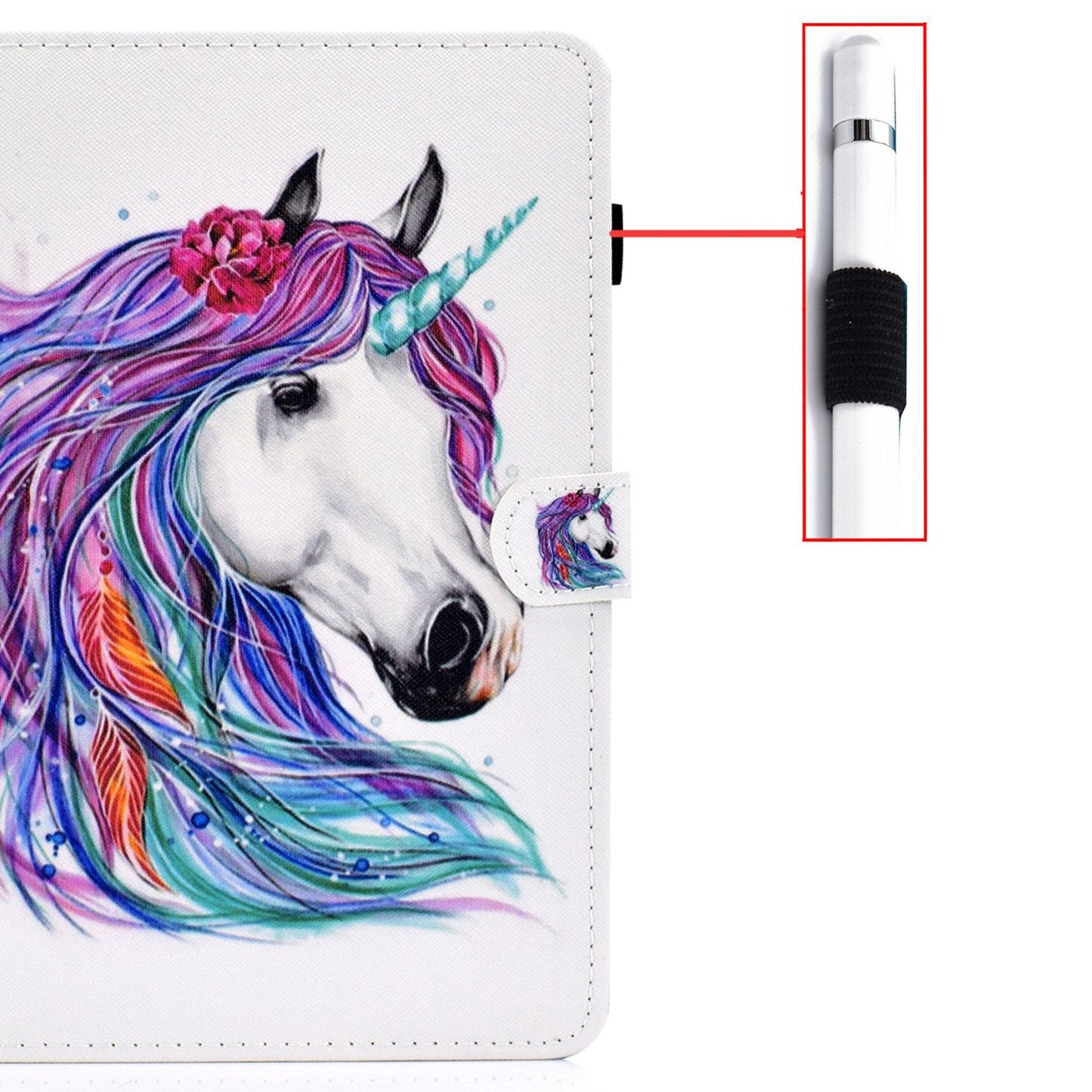 Anti-scratch Tablet Case for Amazon Kindle Paperwhite 5 (2021), Adjustable Stand Stitching Pattern Printing PU Leather Card Holder Protective Tablet Cover